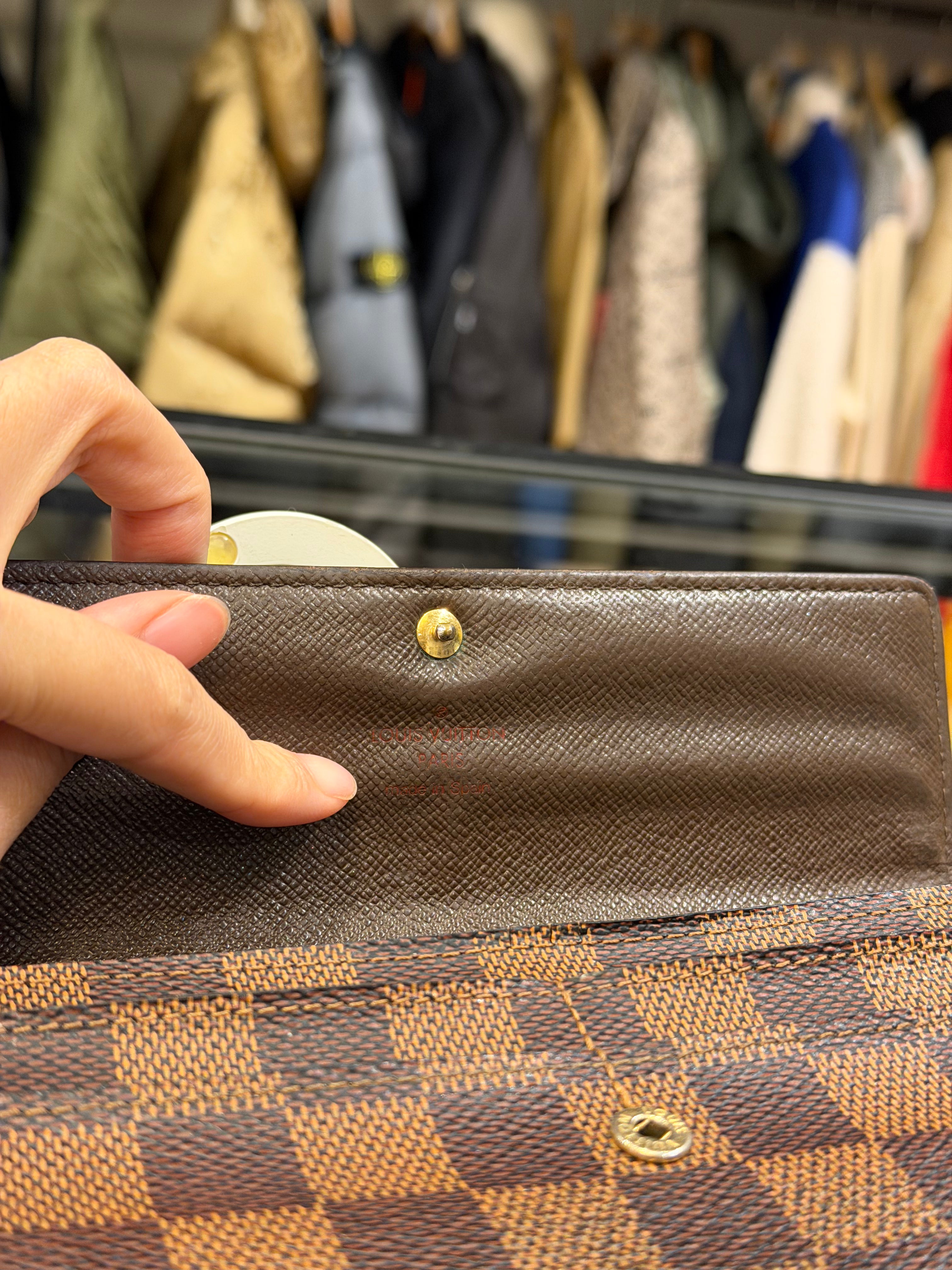 Louis Vuitton Damier Ebene Sarah Wallet