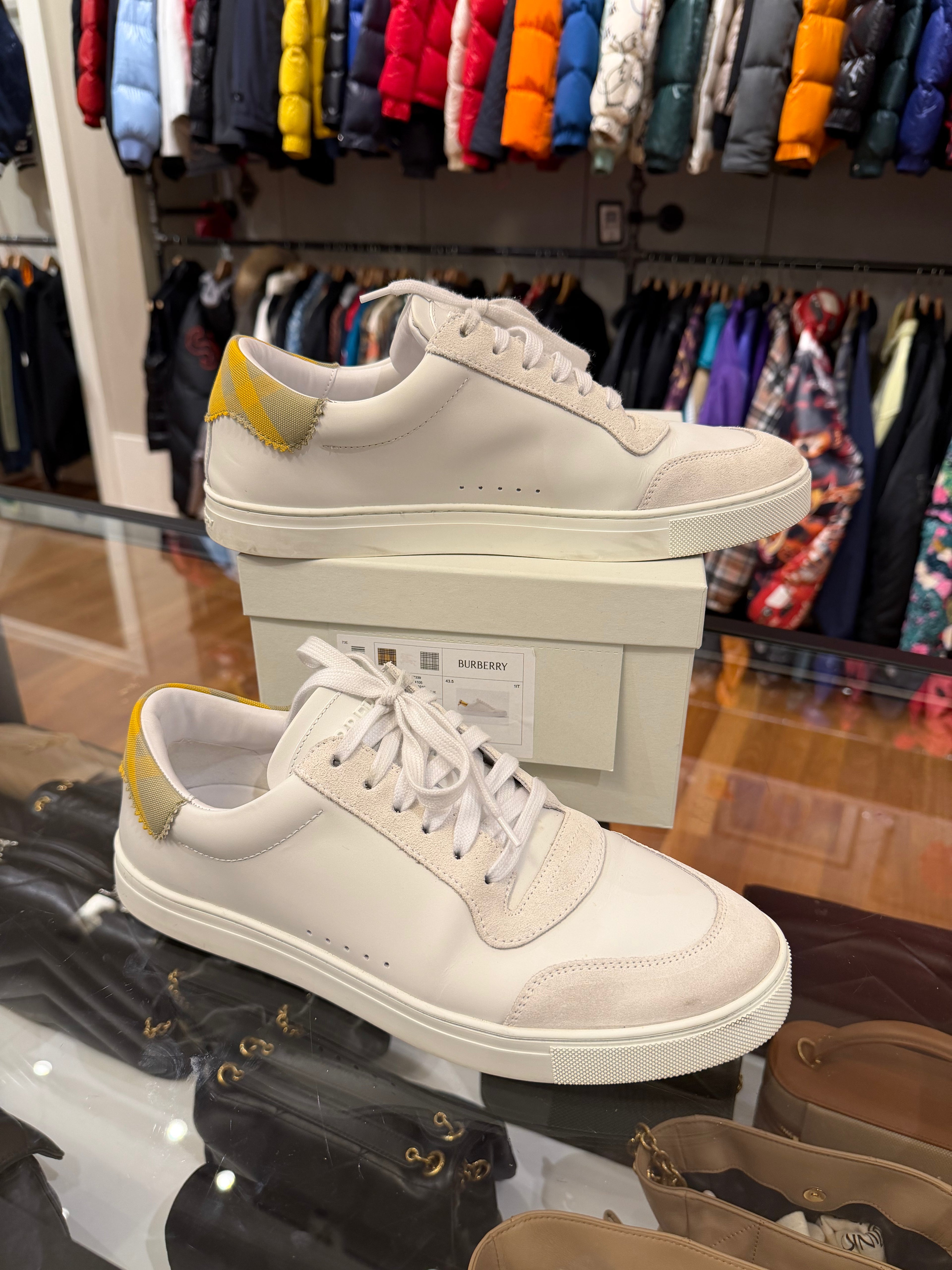 Burberry Robin Sneaker- White/Yellow