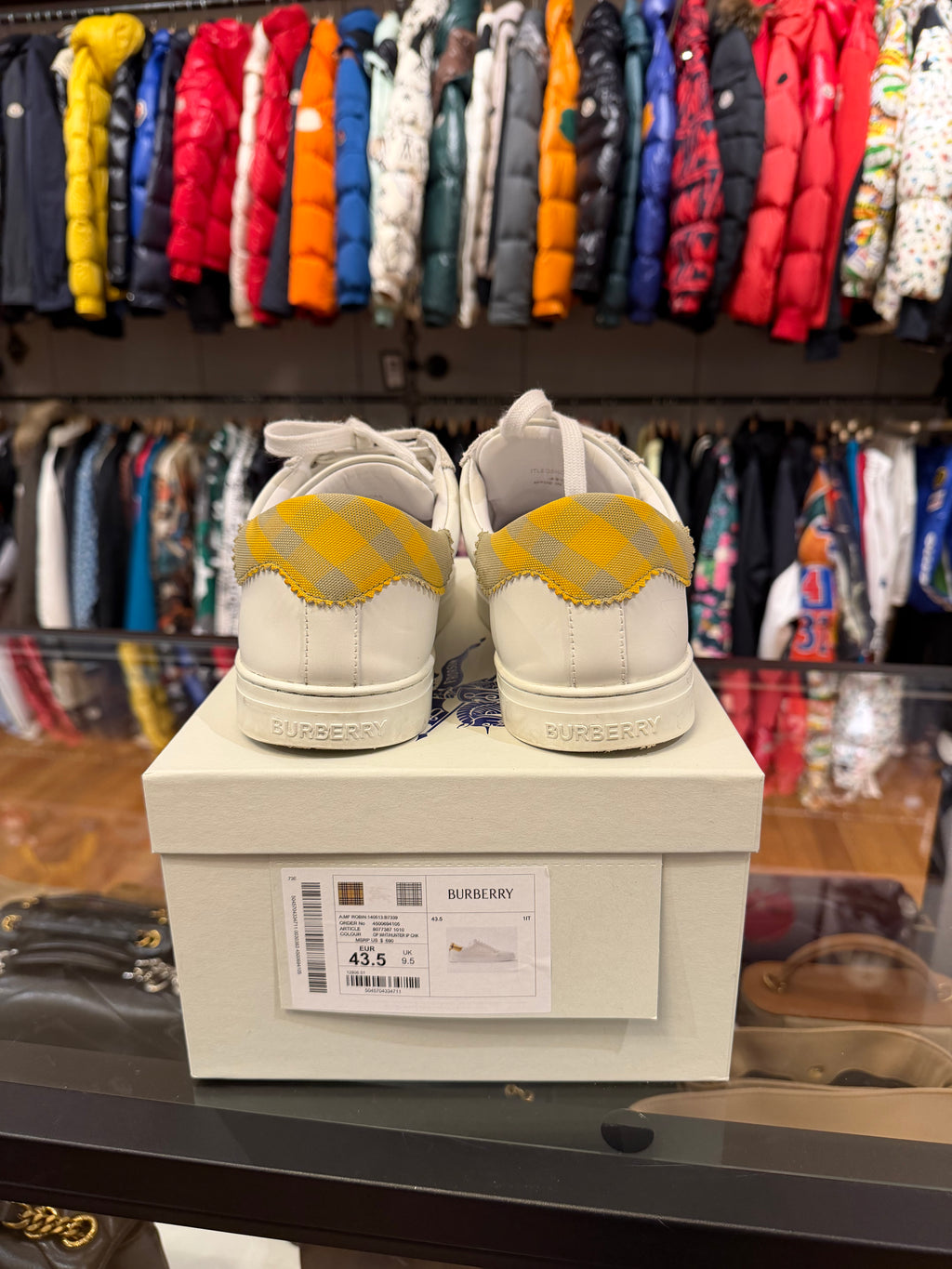 Burberry Robin Sneaker- White/Yellow