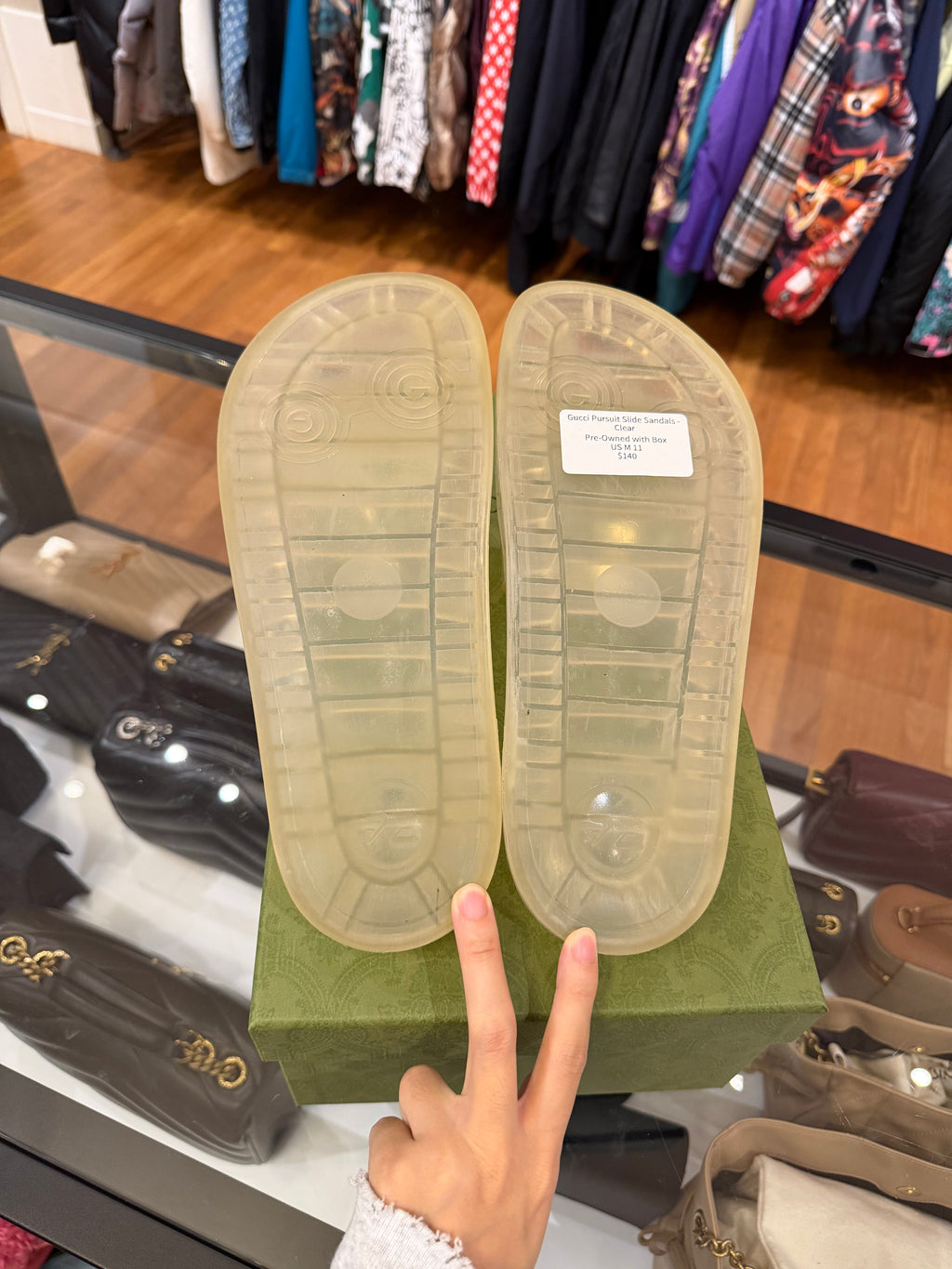 Gucci Pursuit Slide Sandals -
Clear