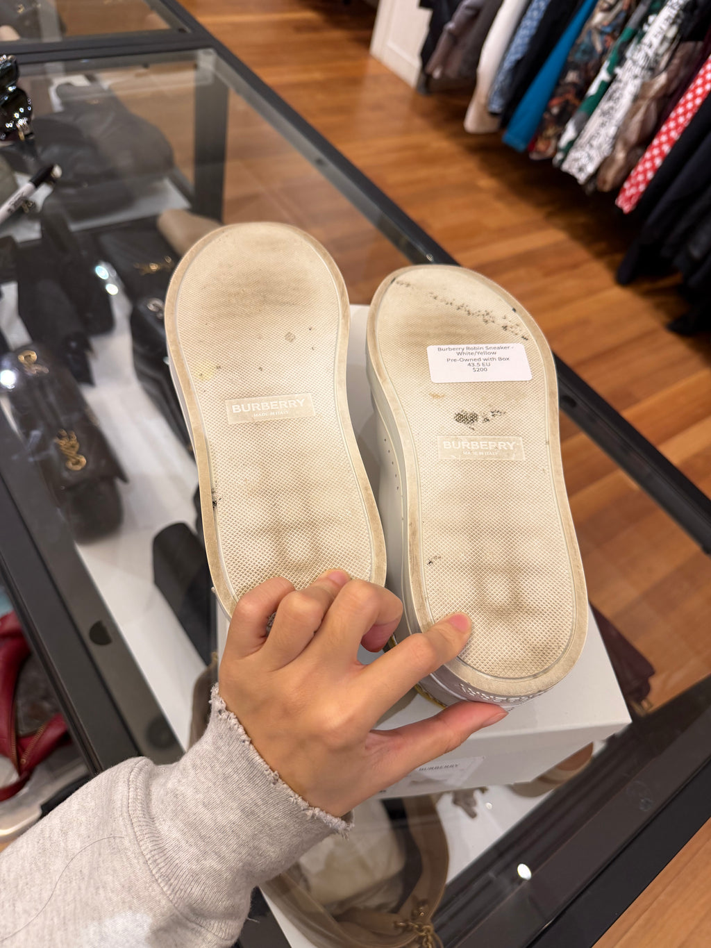 Burberry Robin Sneaker- White/Yellow