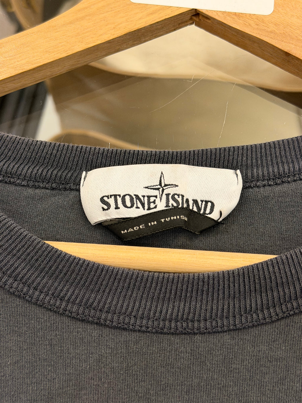 Stone Island Cotton Tee -
Washed Black