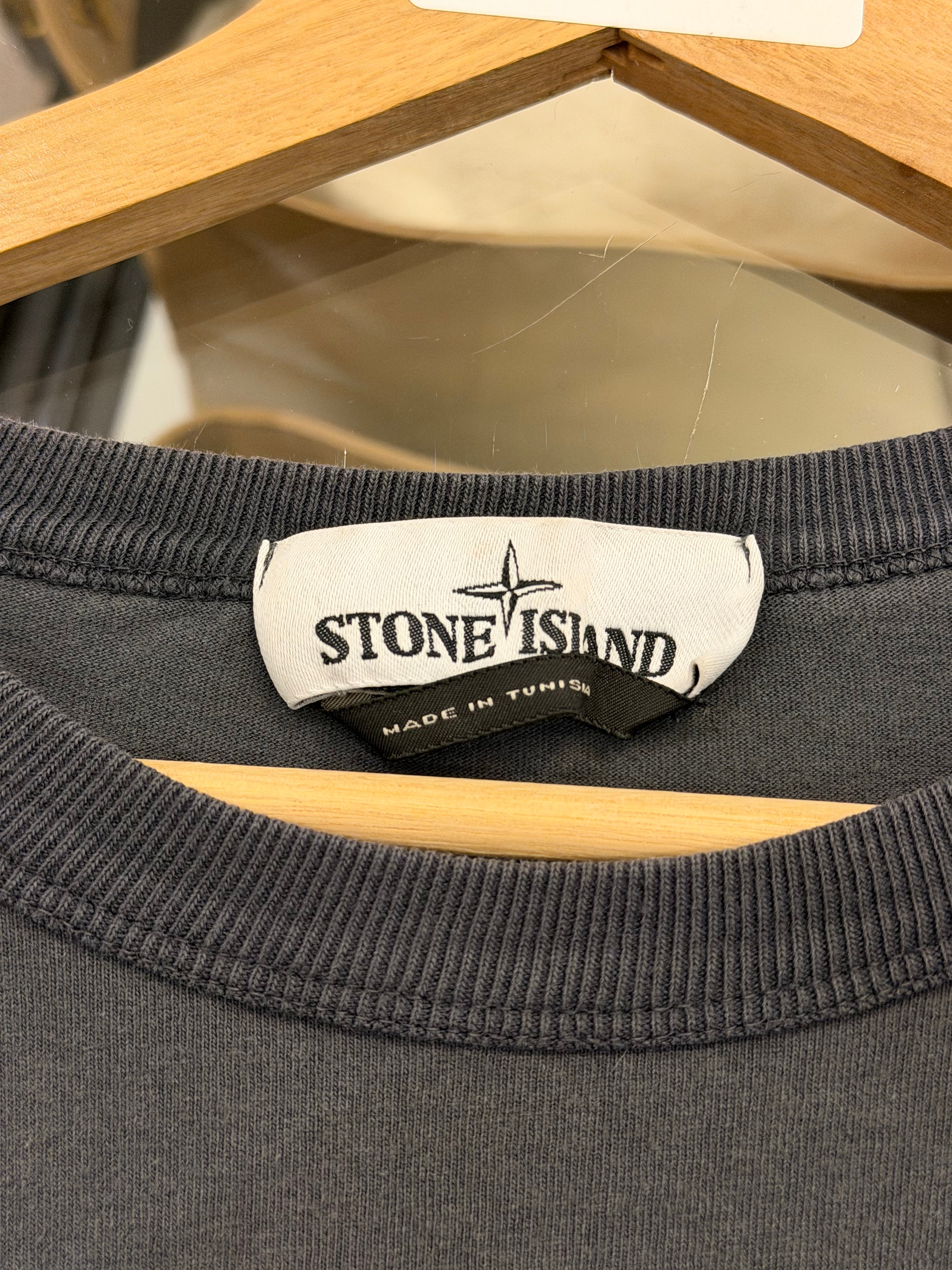 Stone Island Cotton Tee -
Washed Black