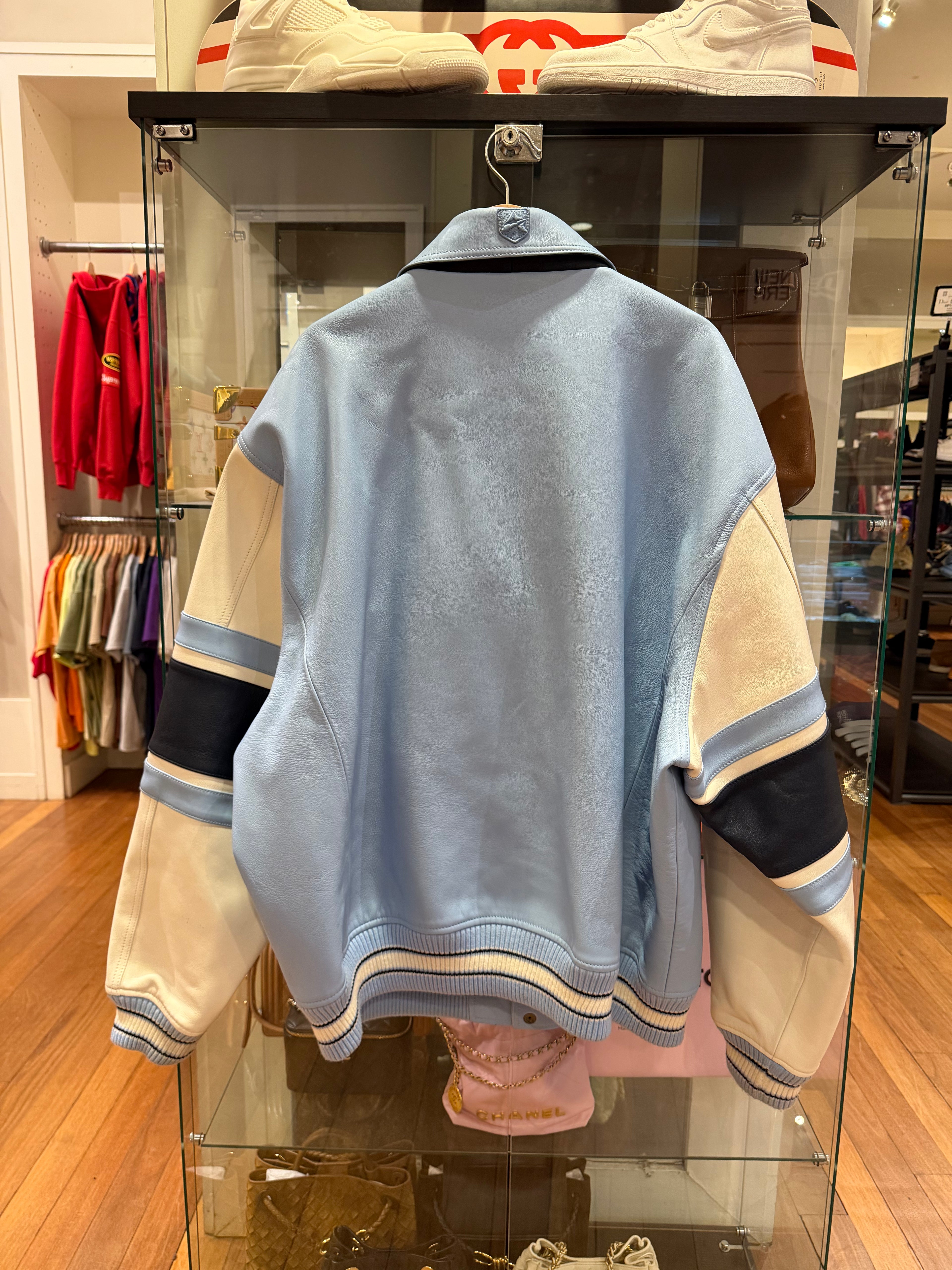 Avirex Legend Colorblock
Leather Bomber Jacket - Blue