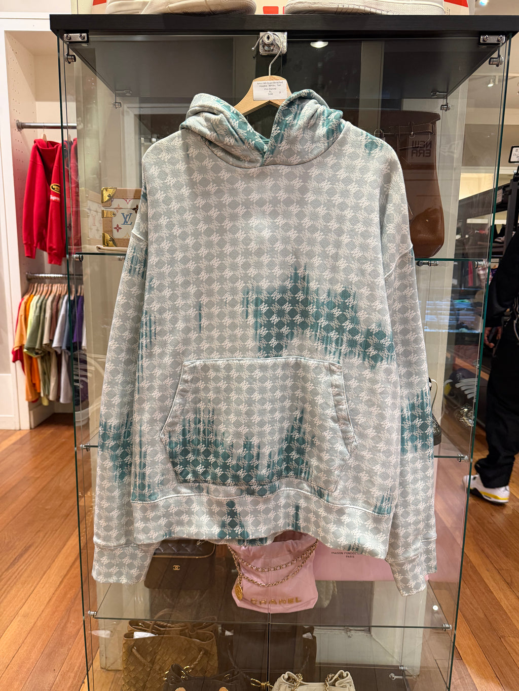 Amiri MA Quad Bleached
Hoodie - White / Teal