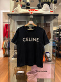 Celine Logo Print Tee - Black