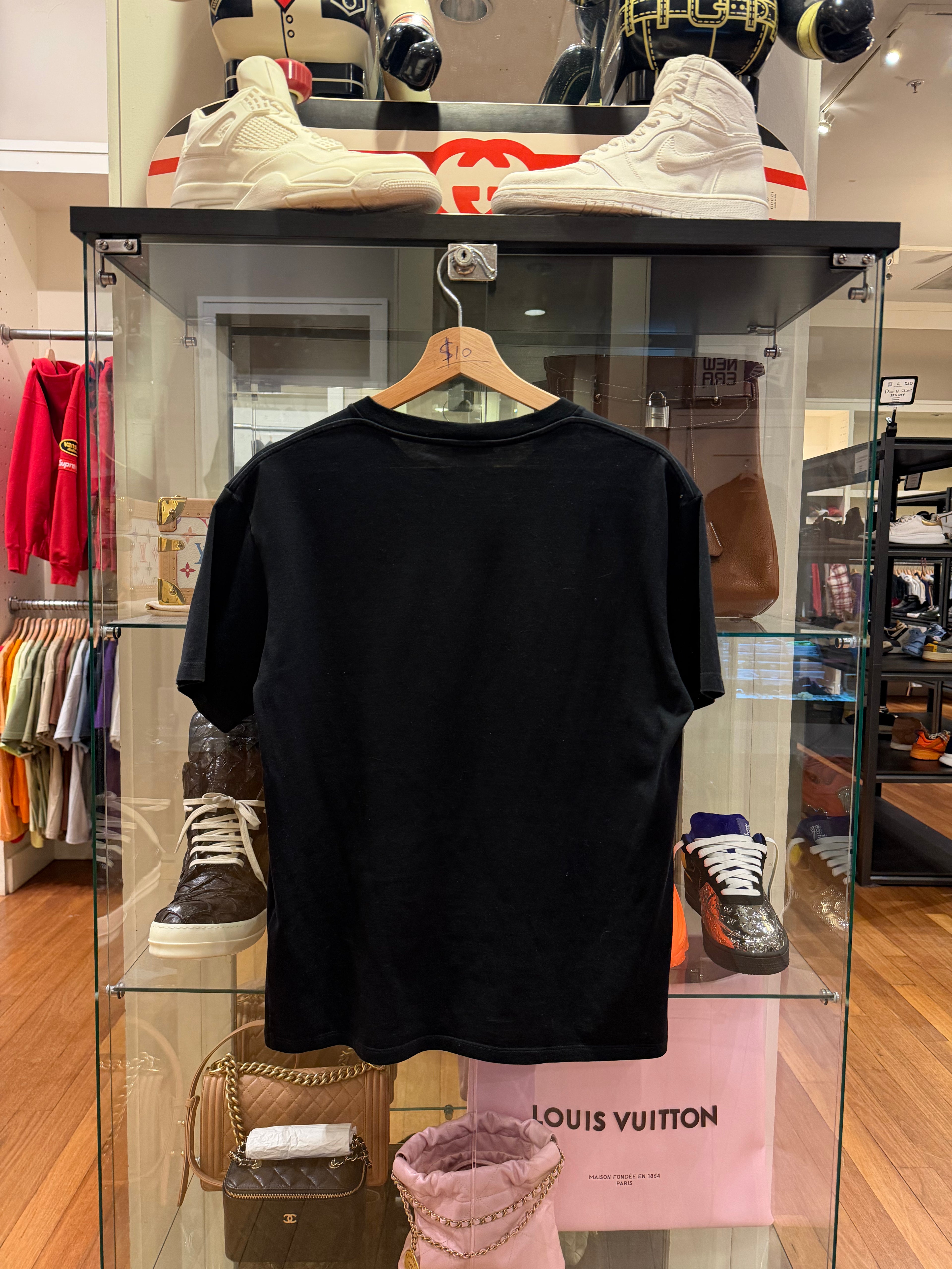 Celine Logo Print Tee - Black