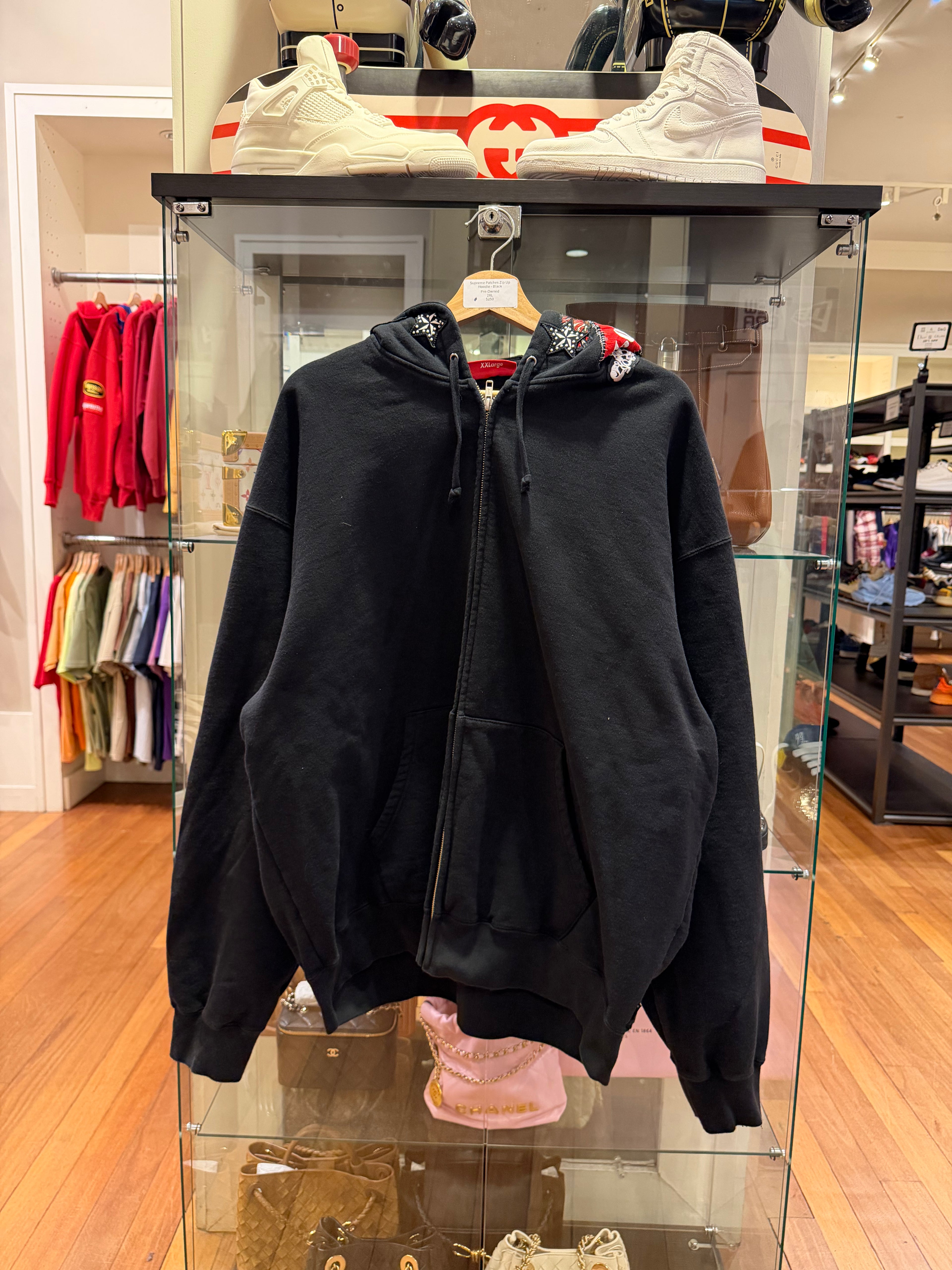 Supreme Patches Zip Up
Hoodie - Black