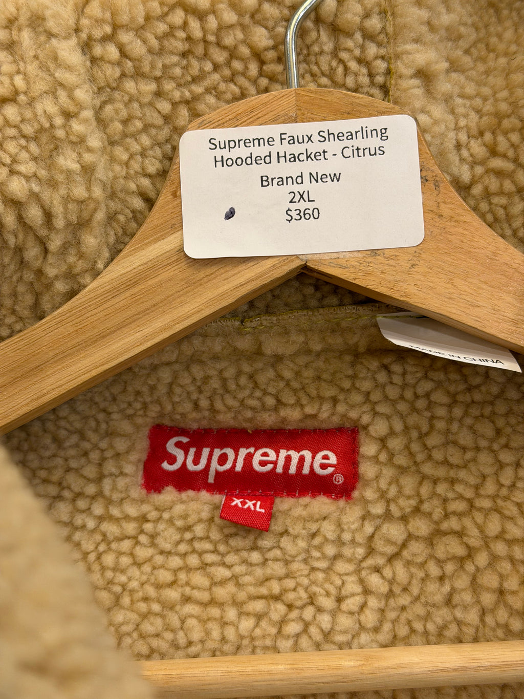 Supreme Faux Shearling Hooded Hacket