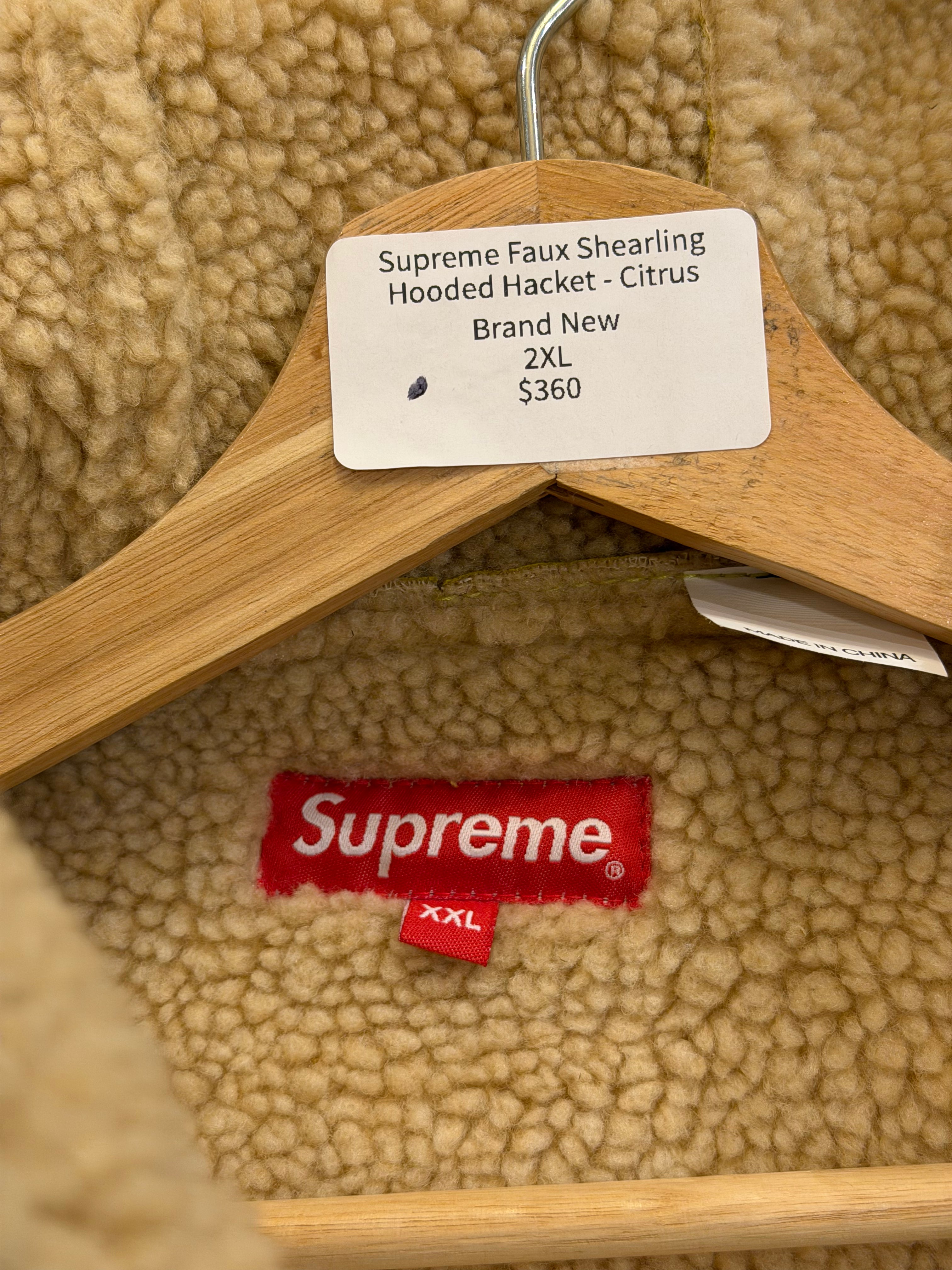 Supreme Faux Shearling Hooded Hacket