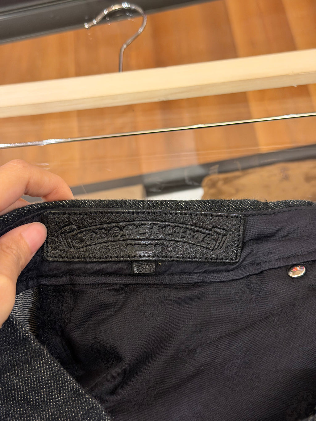 Chrome Hearts Leather Star Patch Jeans