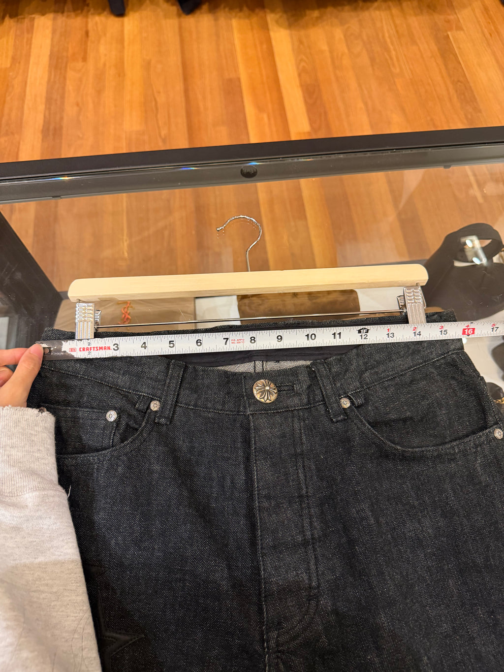 Chrome Hearts Leather Star Patch Jeans