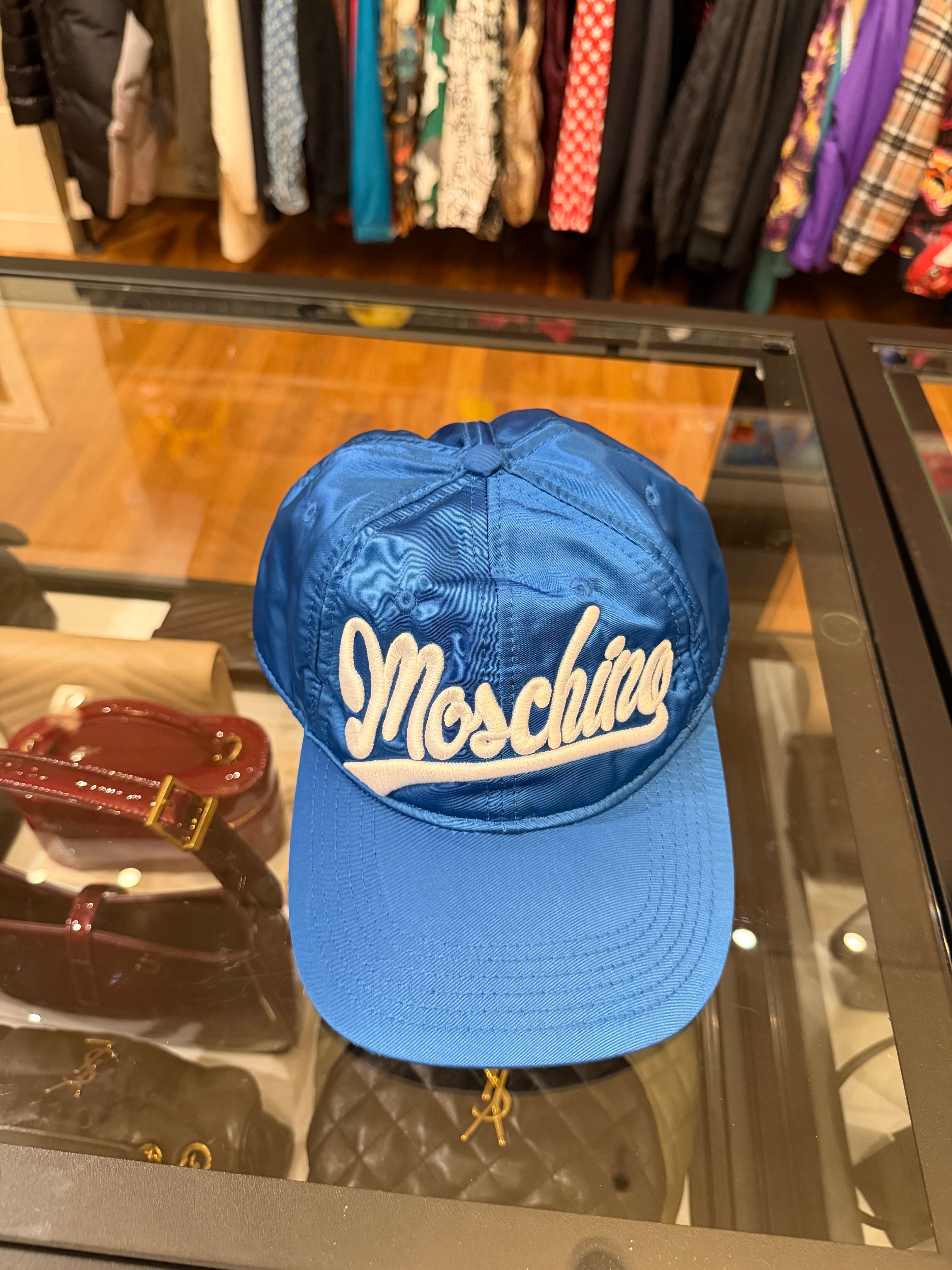 Blue Moschino Couture Oversized Baseball Cap