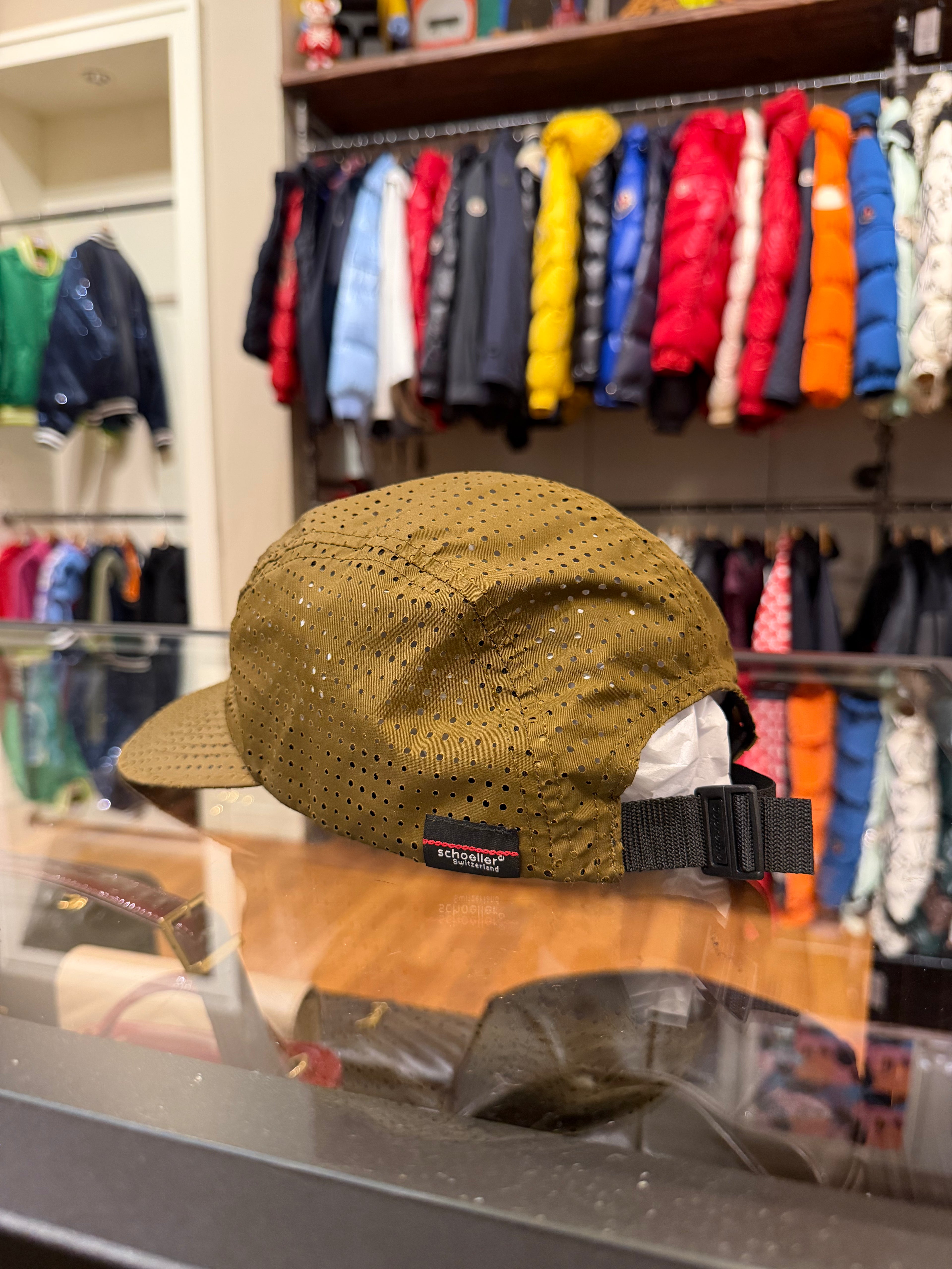 Supreme Perforated Camp Cap (SS22)-Olive Brown
