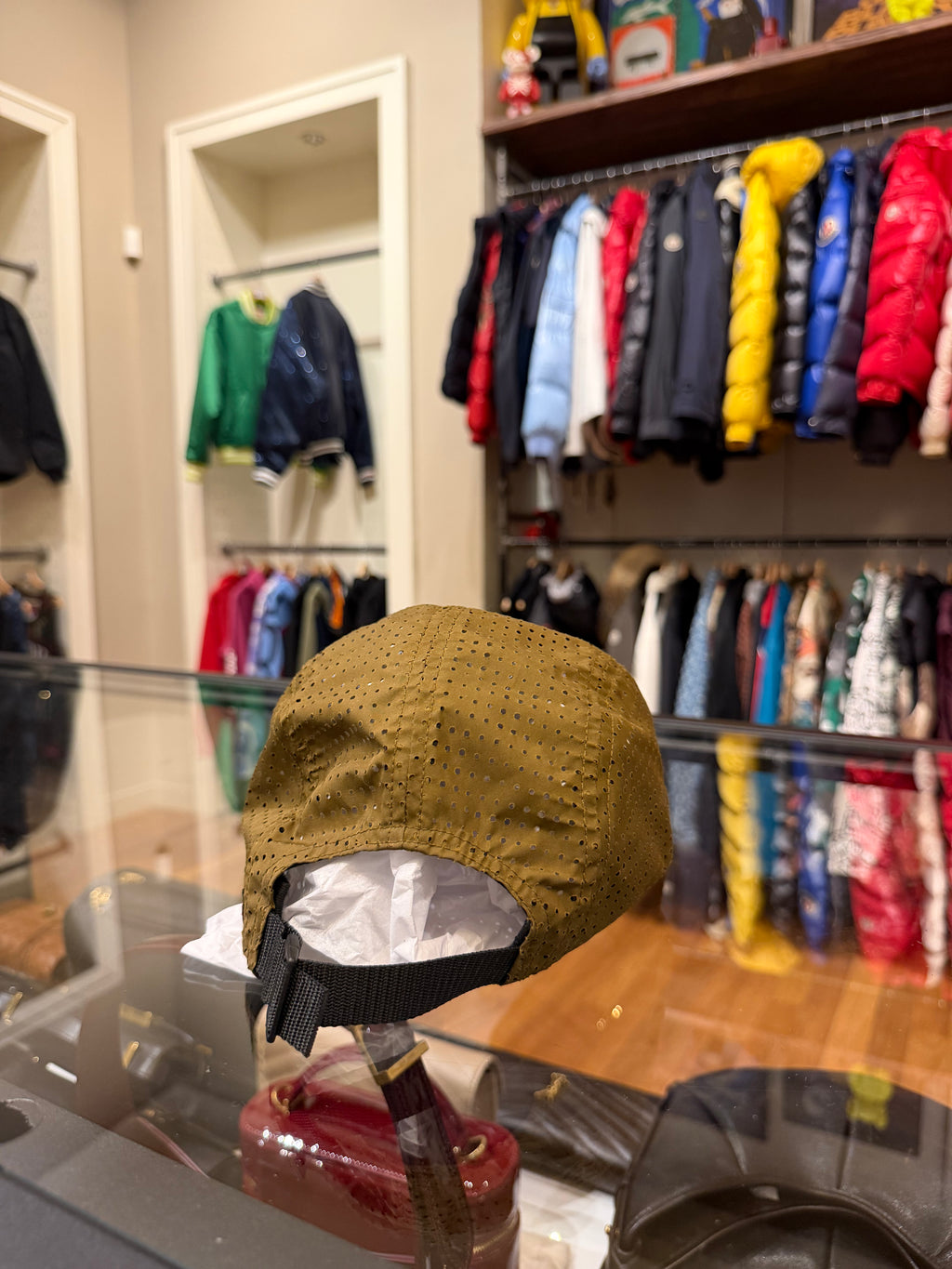 Supreme Perforated Camp Cap (SS22)-Olive Brown