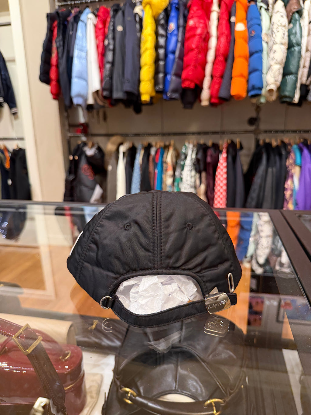 Lanvin Black Nylon Logo Baseball Cap