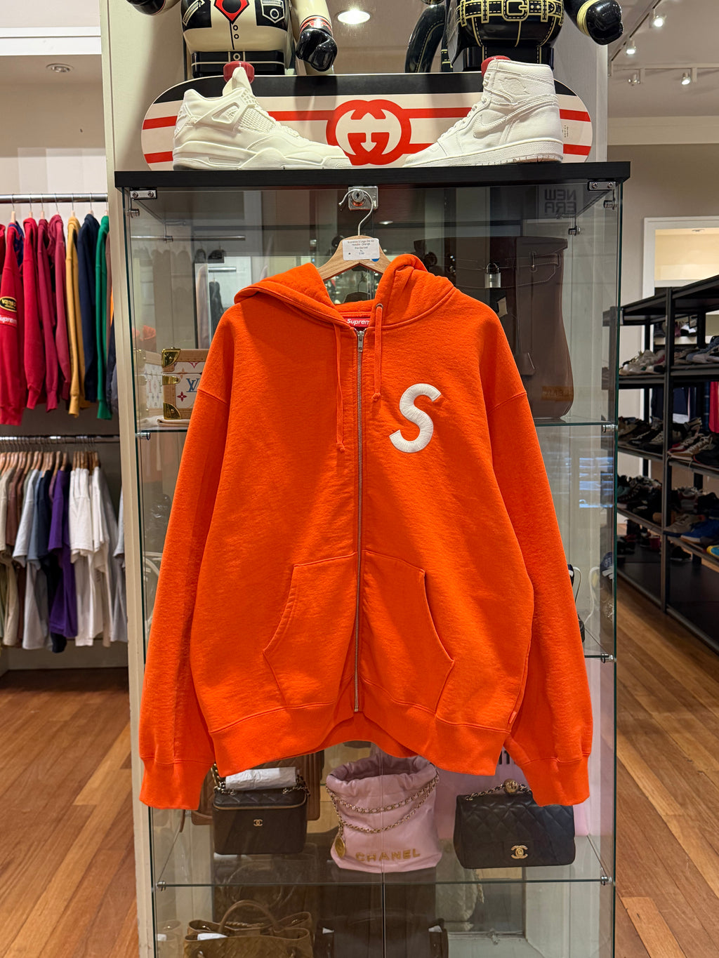 Supreme S Logo Zip Up
Hoodie - Orange