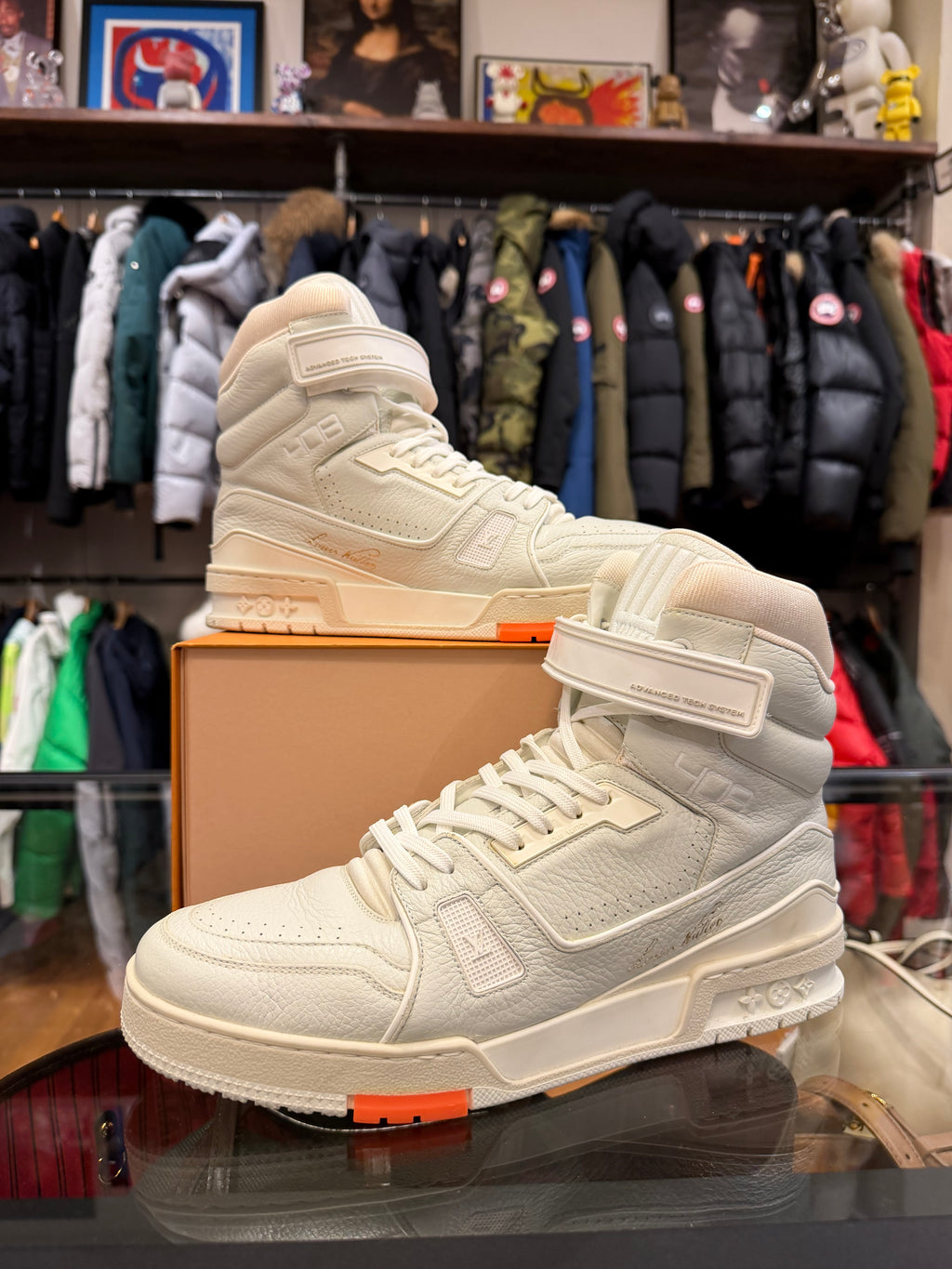 Louis Vuitton 408 Trainer High Top Sneaker - Grey/White