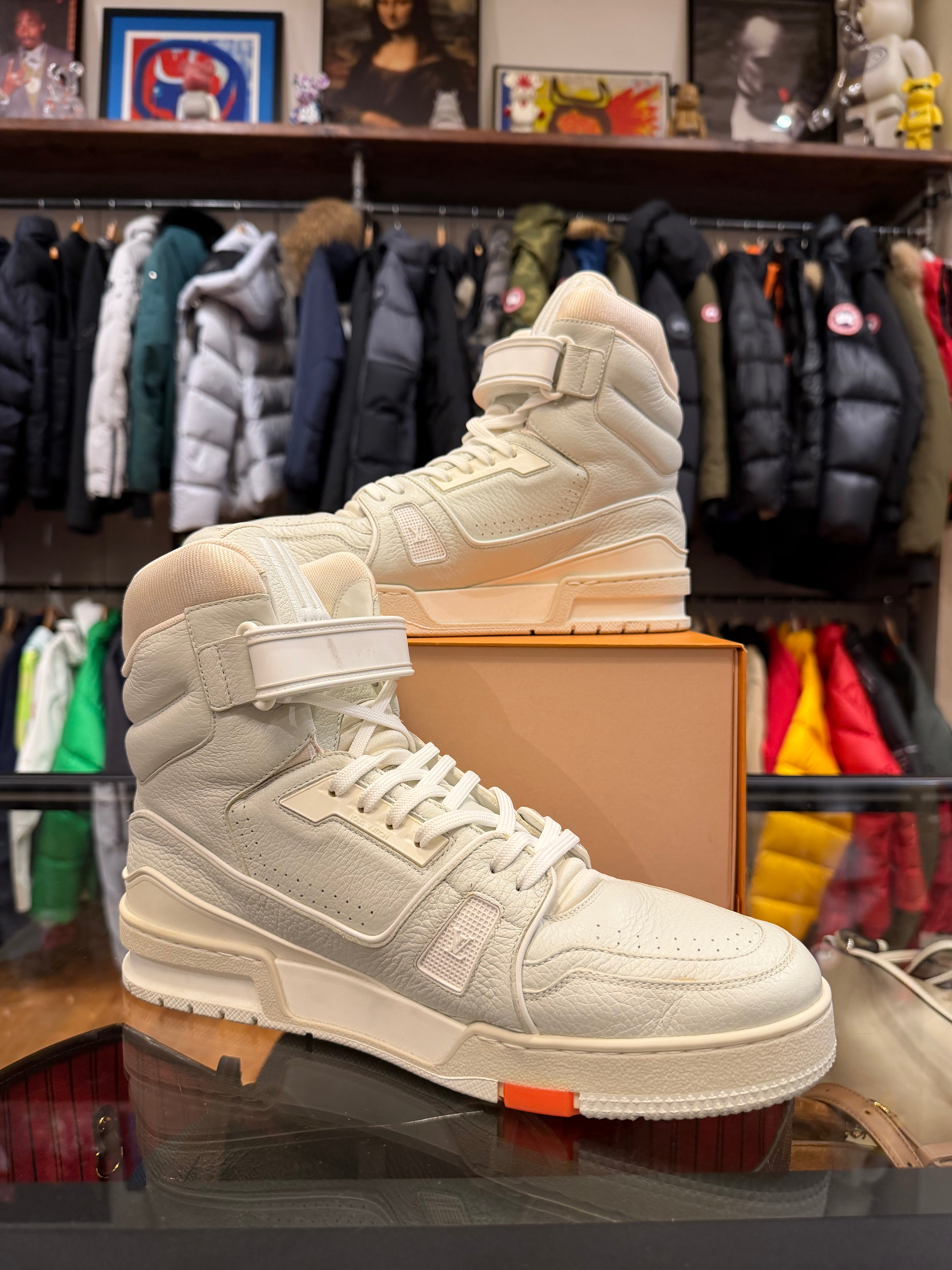 Louis Vuitton 408 Trainer High Top Sneaker - Grey/White