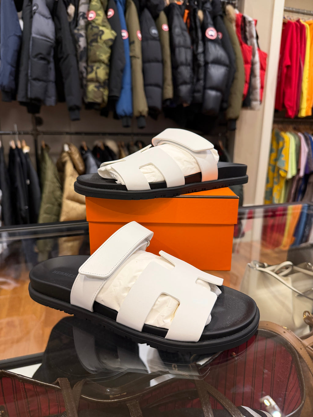 Hermès Chypre Sandals - White