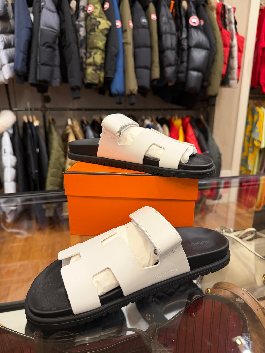 Hermès Chypre Sandals - White