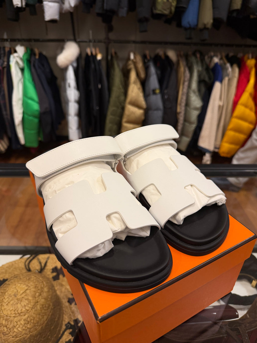Hermès Chypre Sandals - White