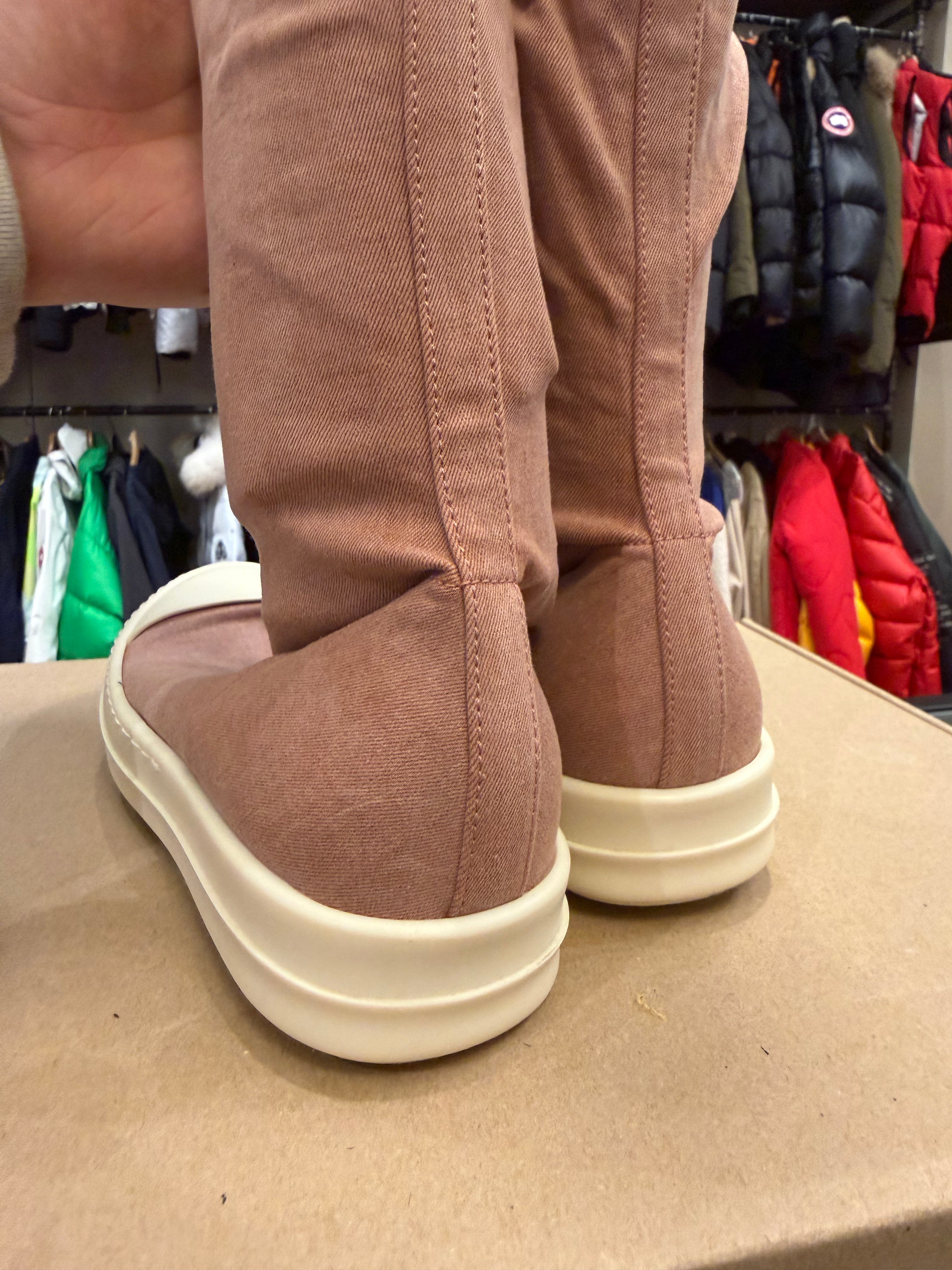 Rick Owens DRKSHDW High Top Sock Sneakers - Dark Pink