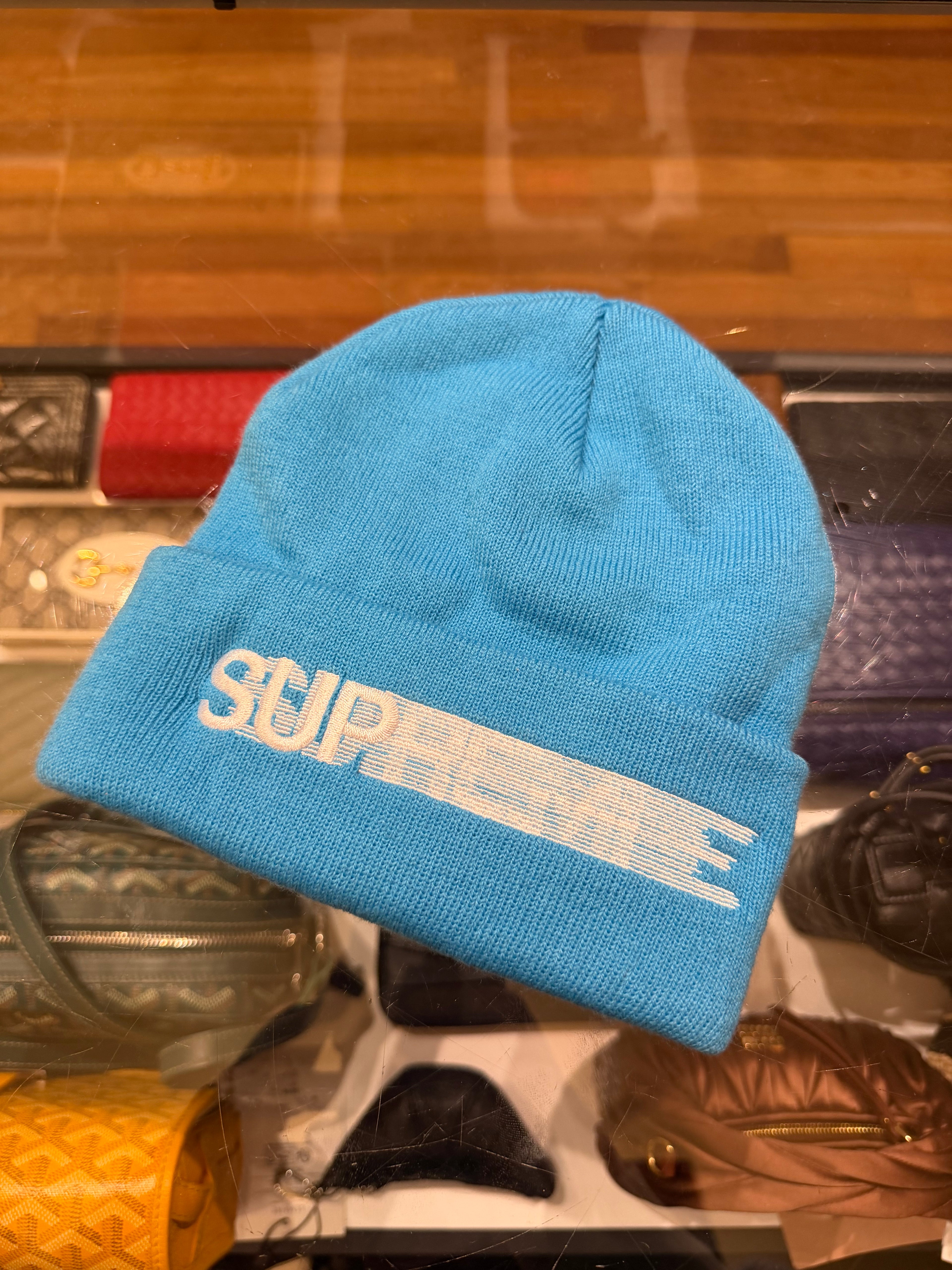 Supreme Motion Logo Beanie (SS23)- Bright Blue
