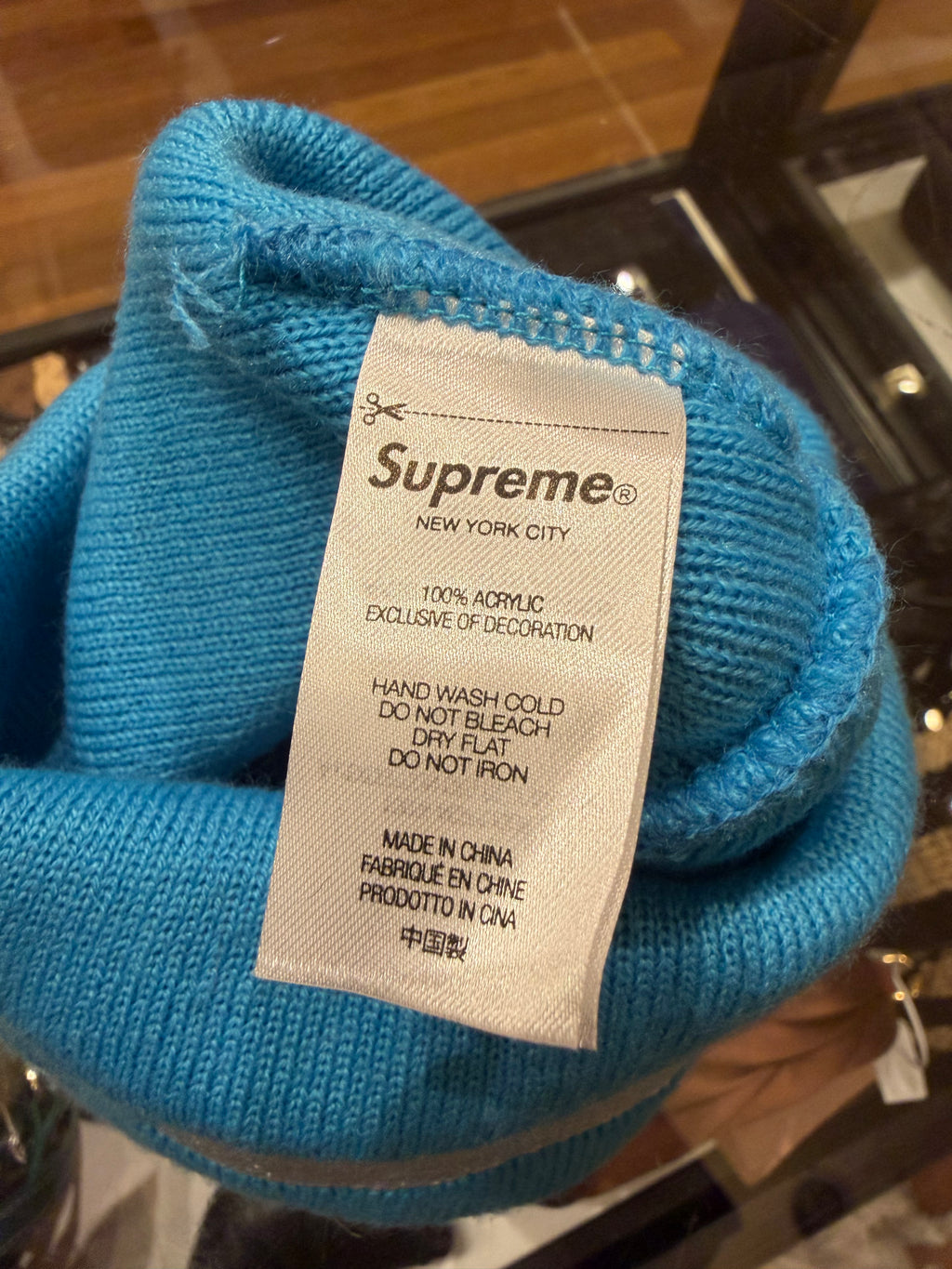 Supreme Motion Logo Beanie (SS23)- Bright Blue