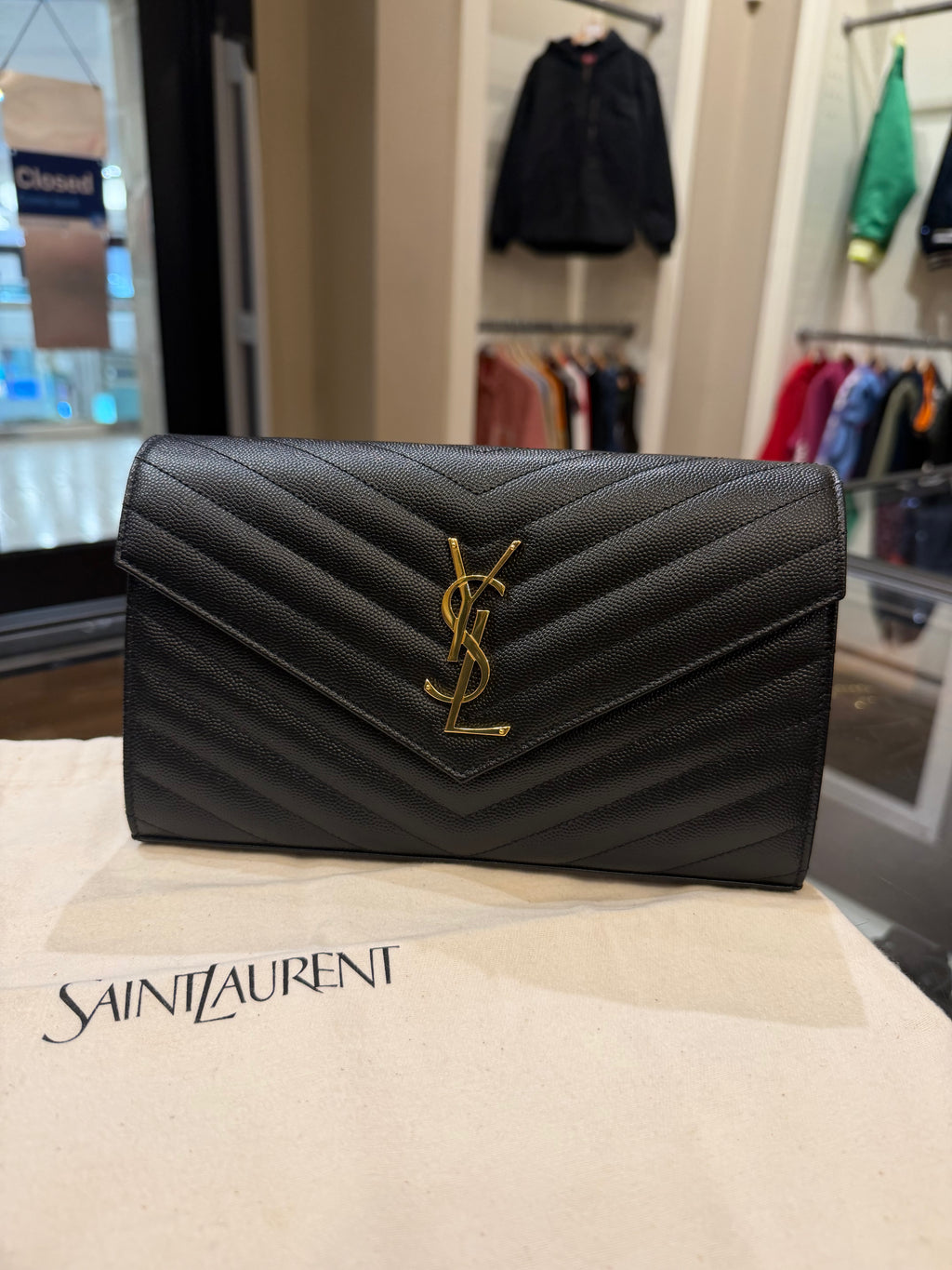 Saint Laurent Cassandre Envelope Pouch