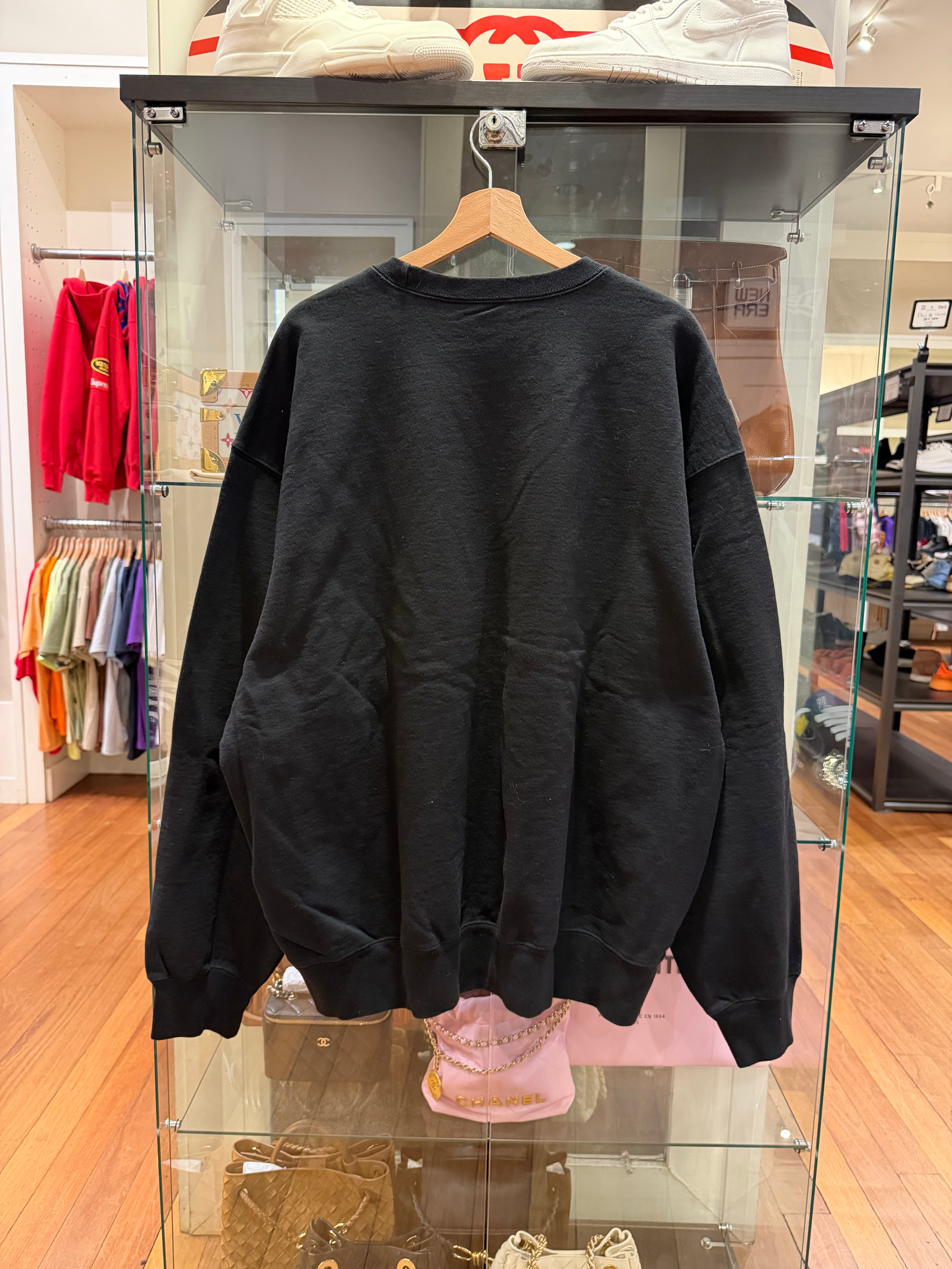 Supreme Plaid Arc Crewneck - Black