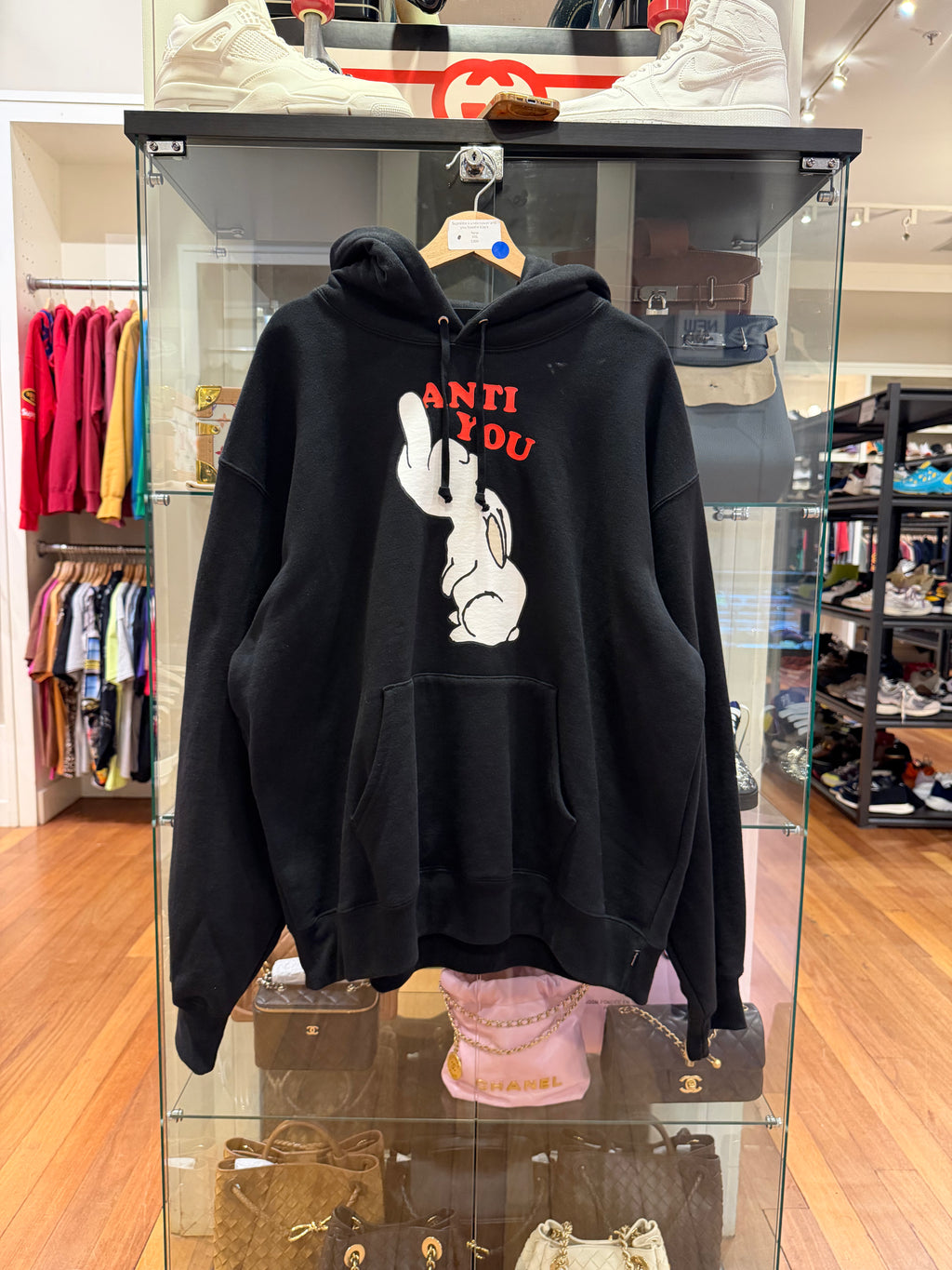Supreme x undercover anti you hoodie black