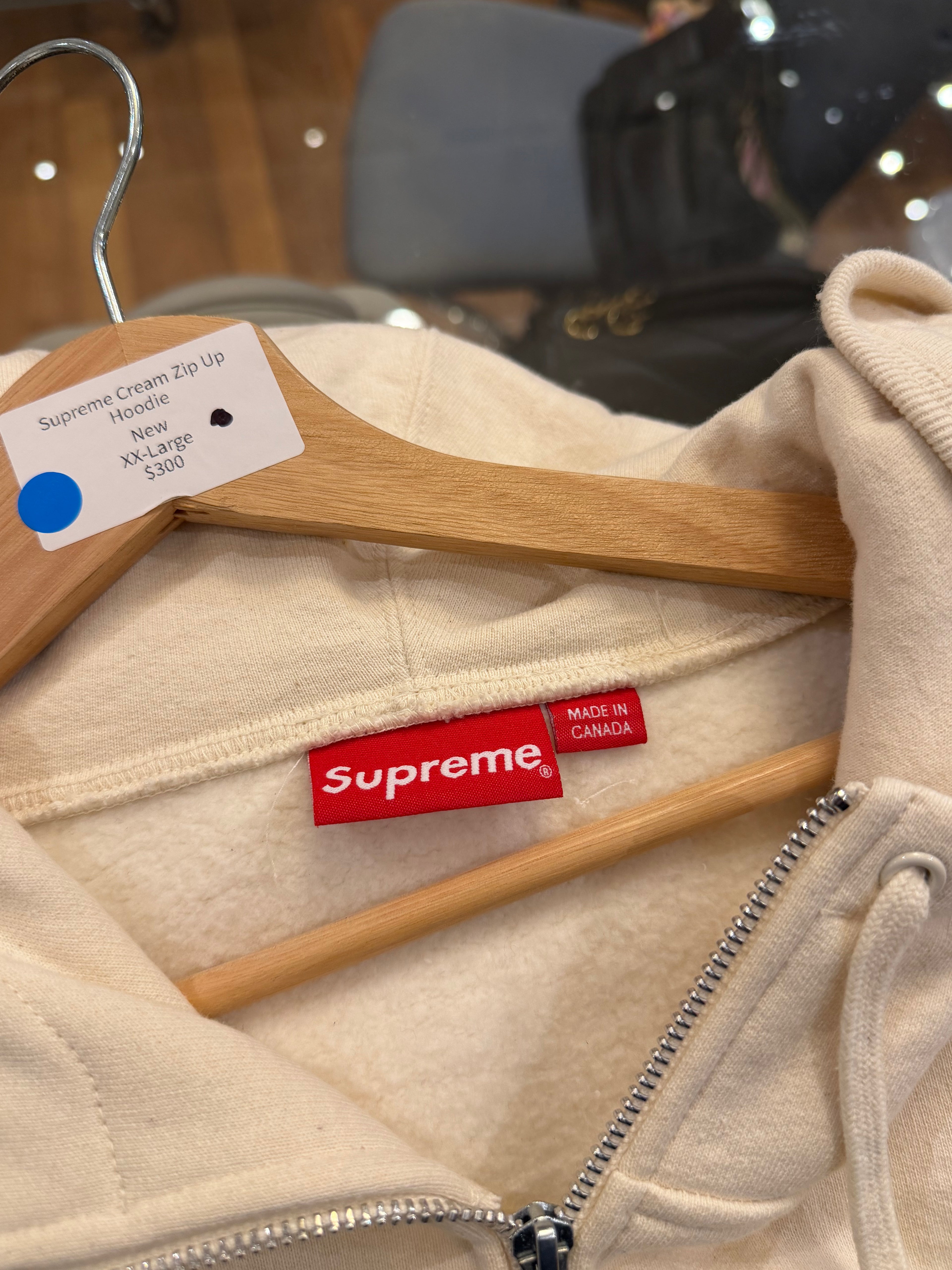 Supreme Cream Zip Up
Hoodie