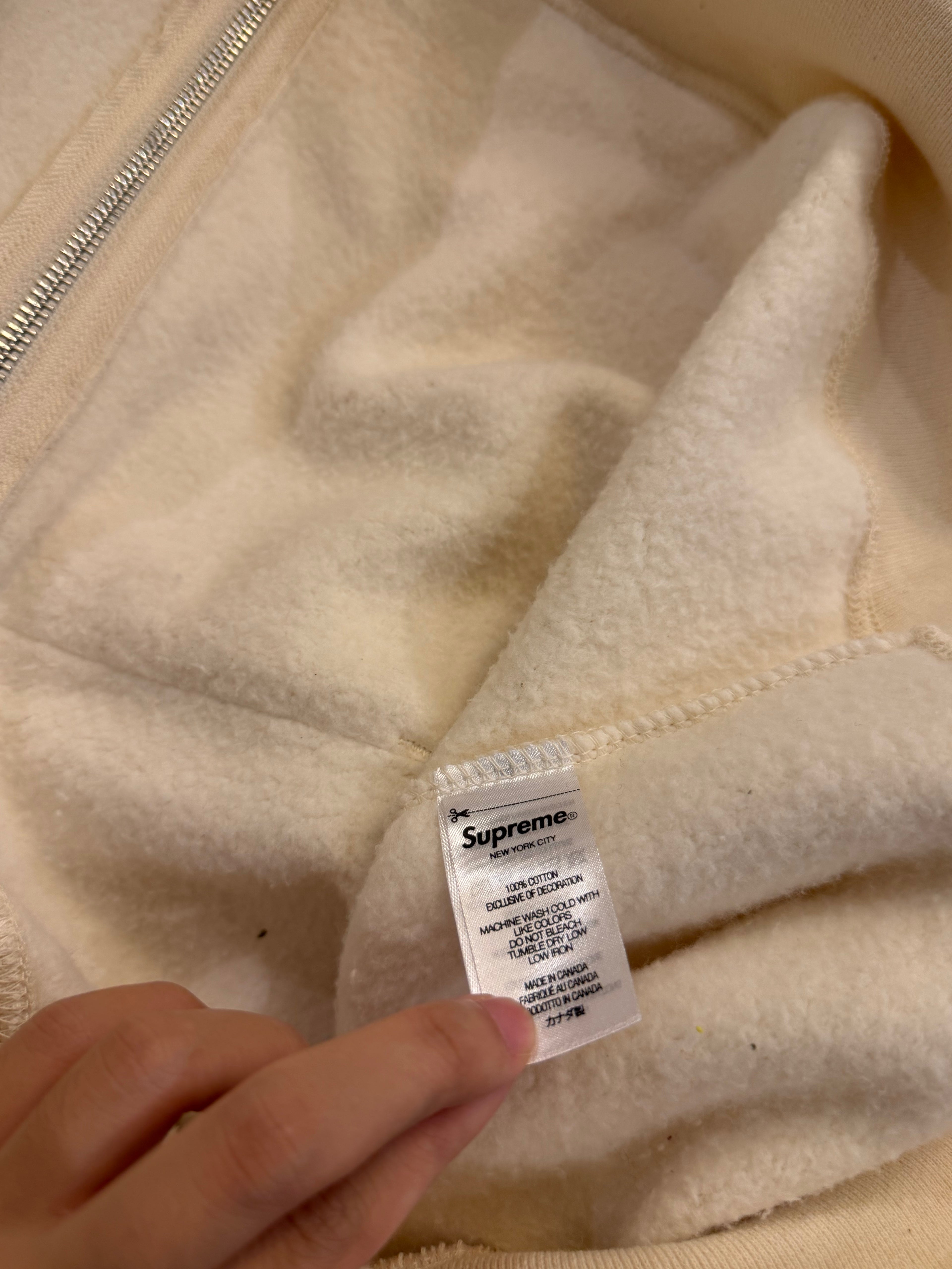 Supreme Cream Zip Up
Hoodie
