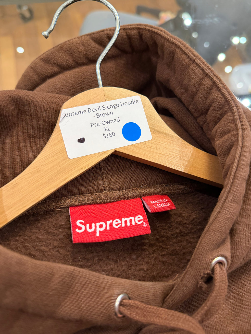 Supreme Devil S Logo Hoodie
- Brown