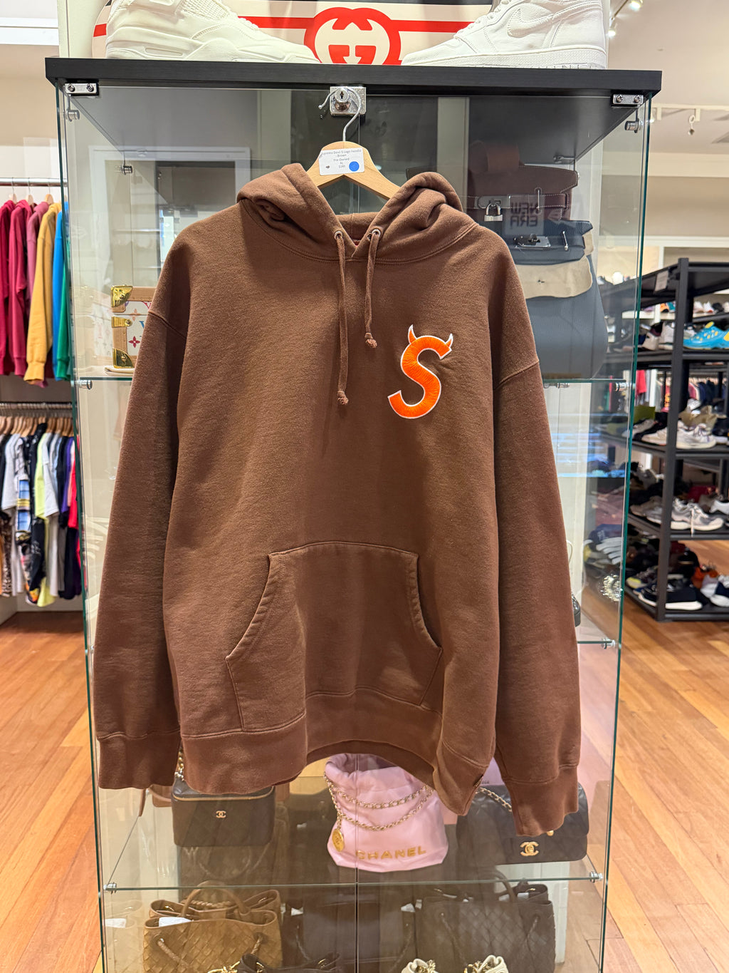 Supreme Devil S Logo Hoodie
- Brown