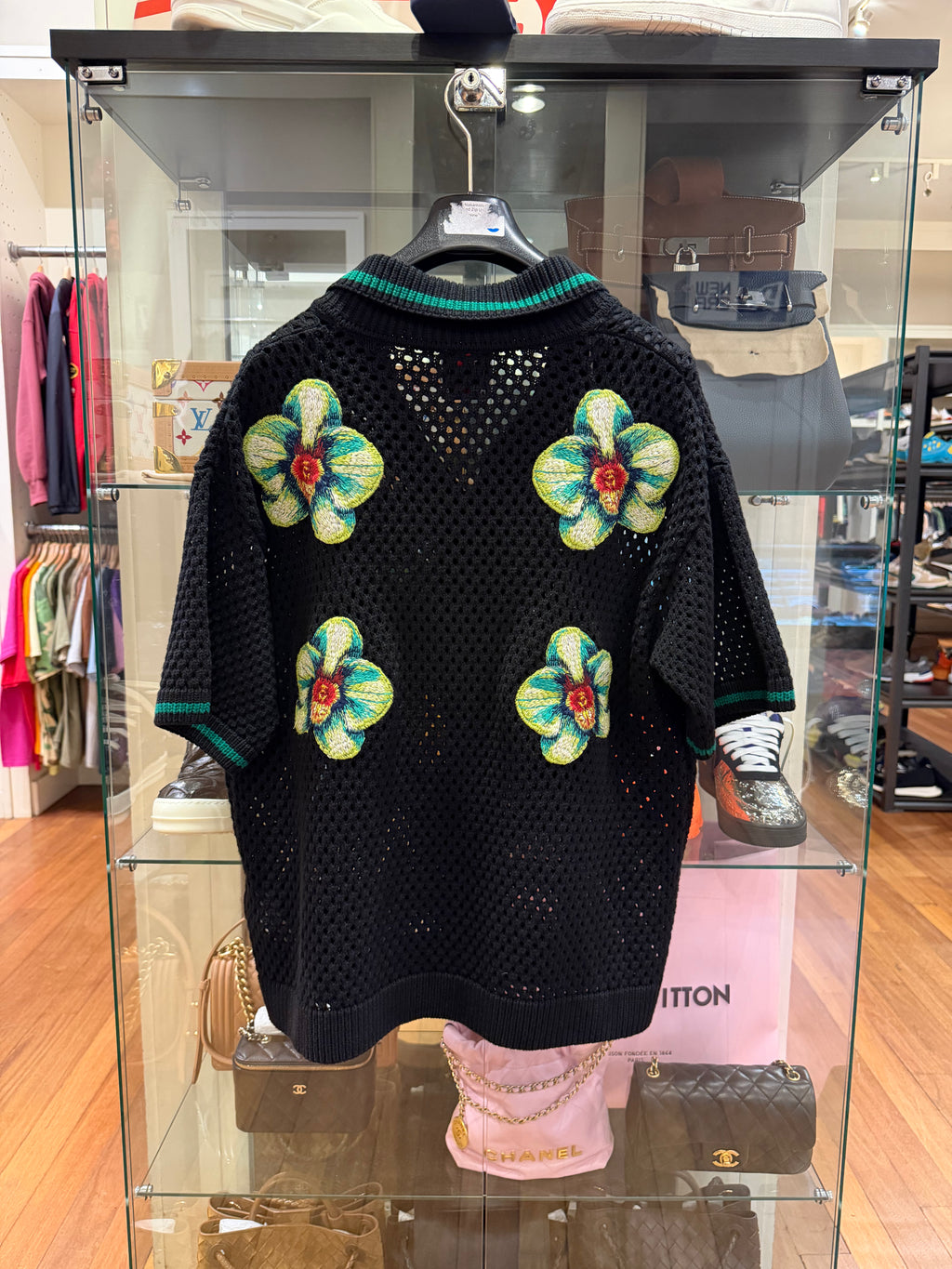 Casablanca Glitch Orchid
Embroidered Crochet Short
Sleeve Cardigan
