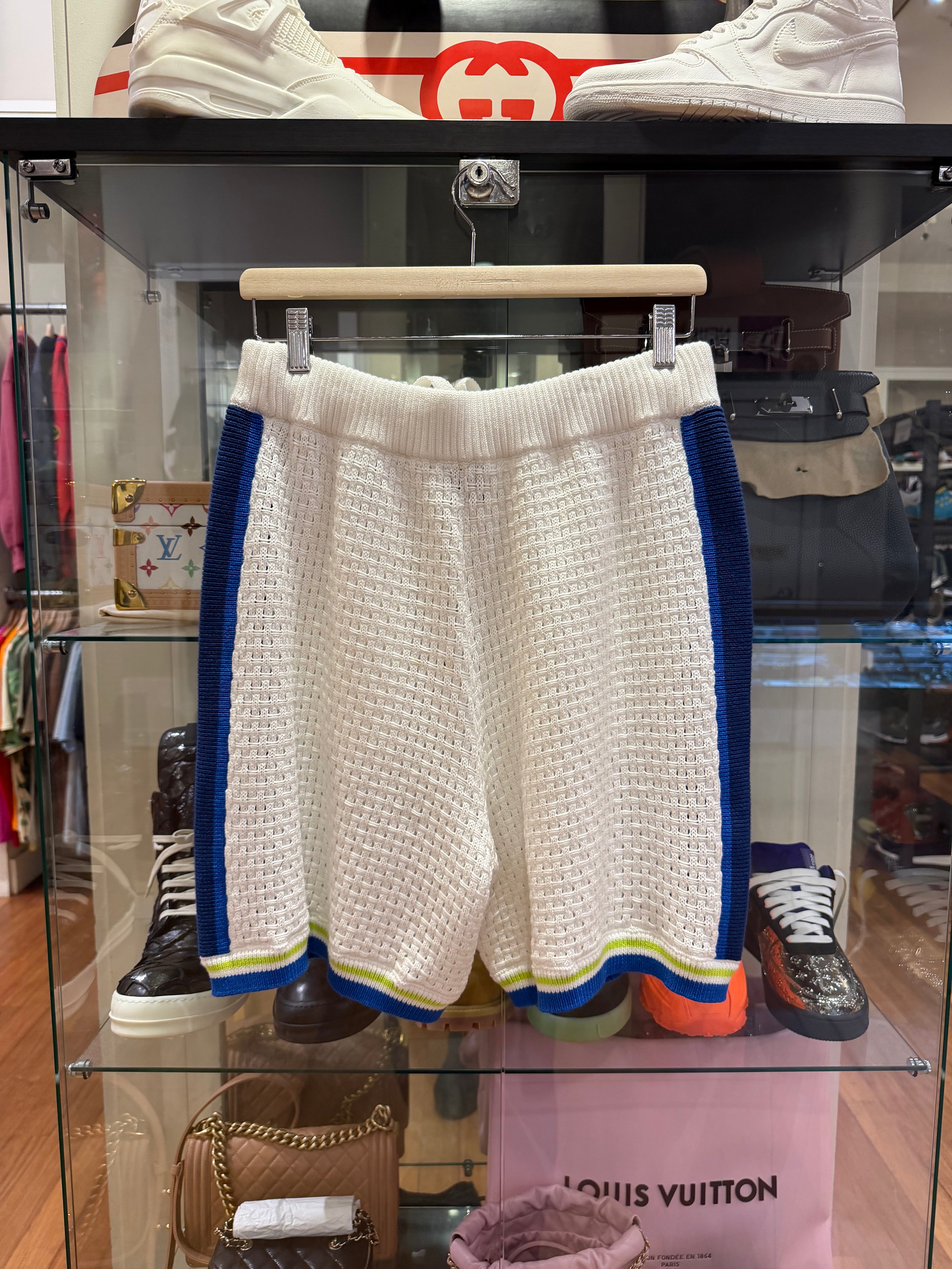 Casablanca Side-Stripe
Crochet Shorts