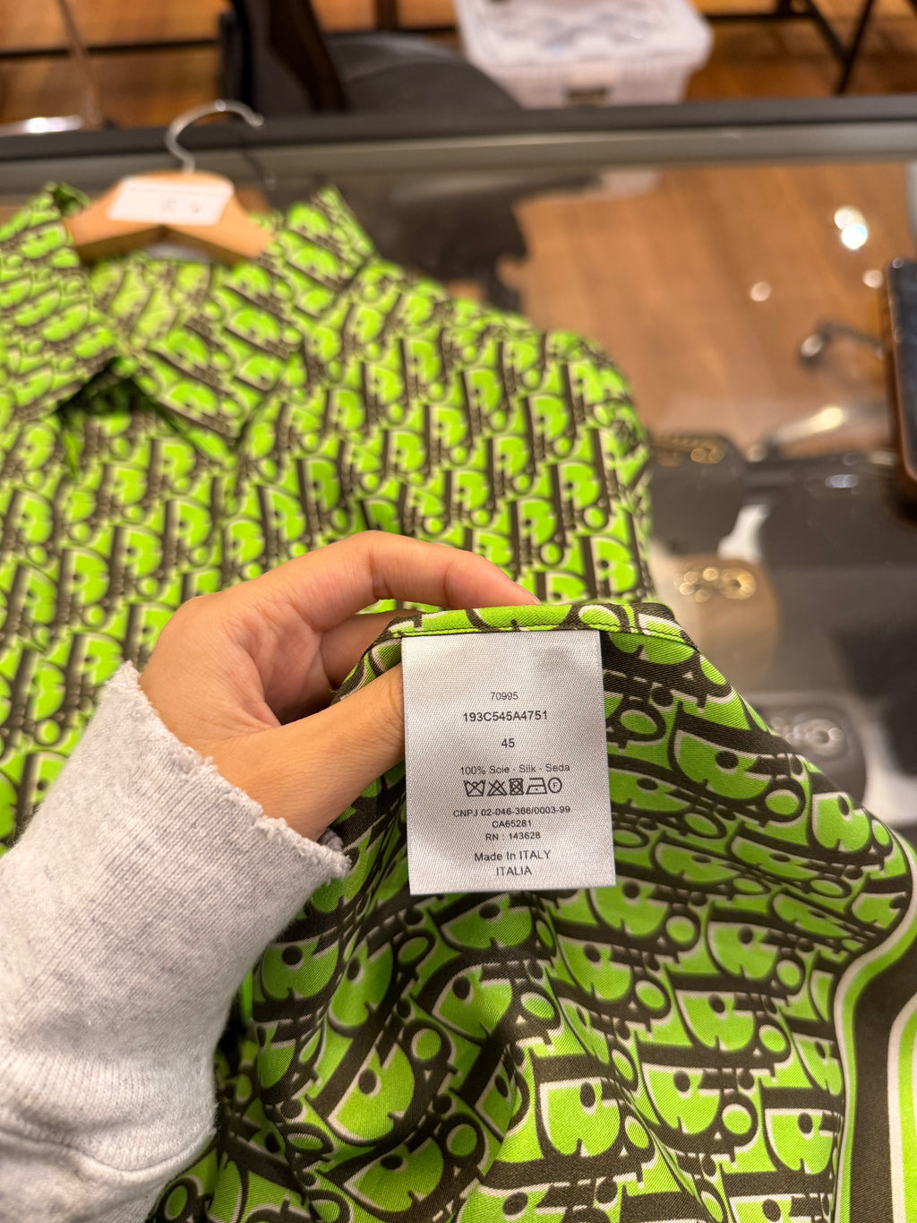 Dior Oblique Silk Shirt - Green