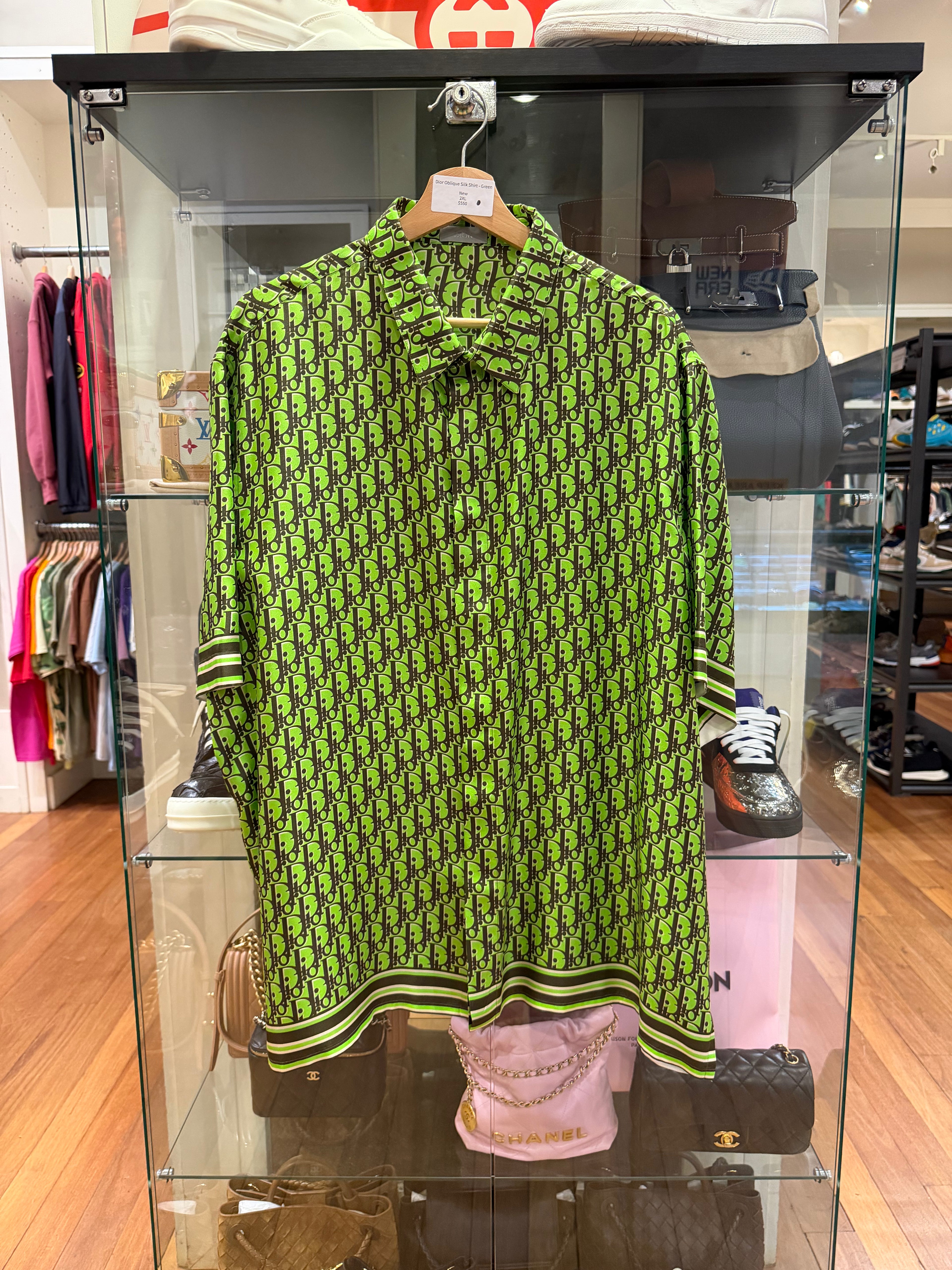 Dior Oblique Silk Shirt - Green