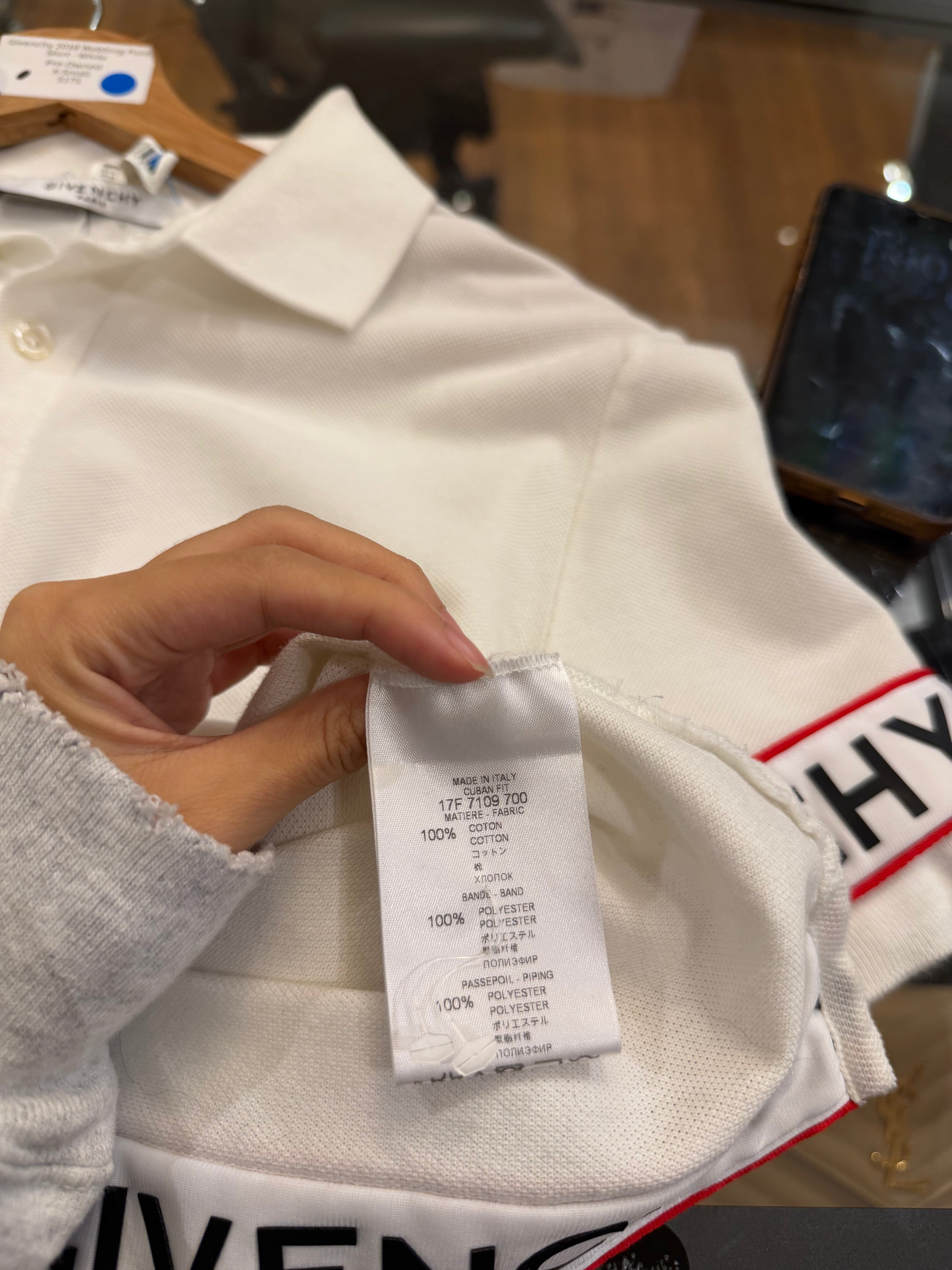 Givenchy 2018 Webbing Polo
Shirt - White