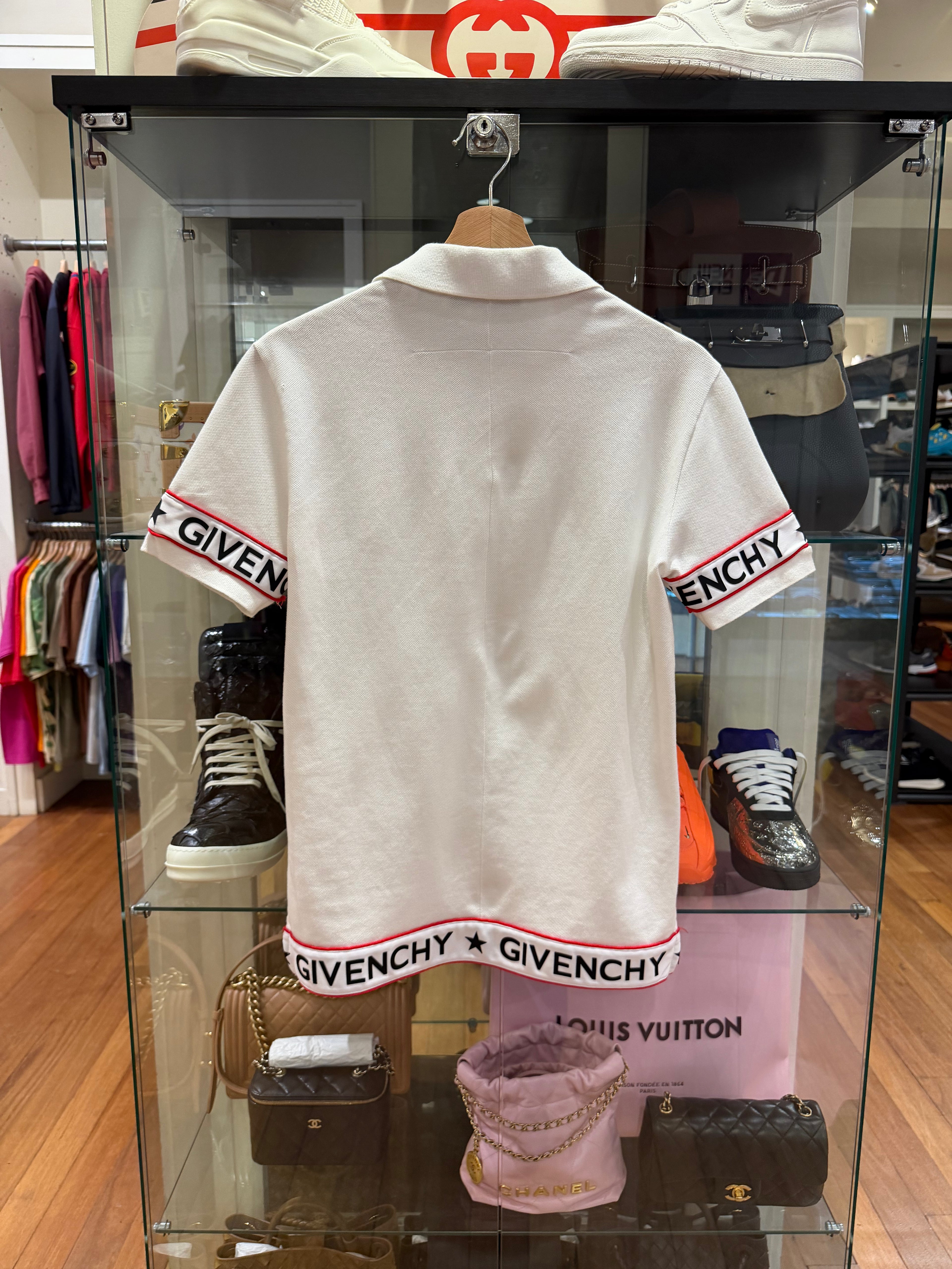 Givenchy 2018 Webbing Polo
Shirt - White