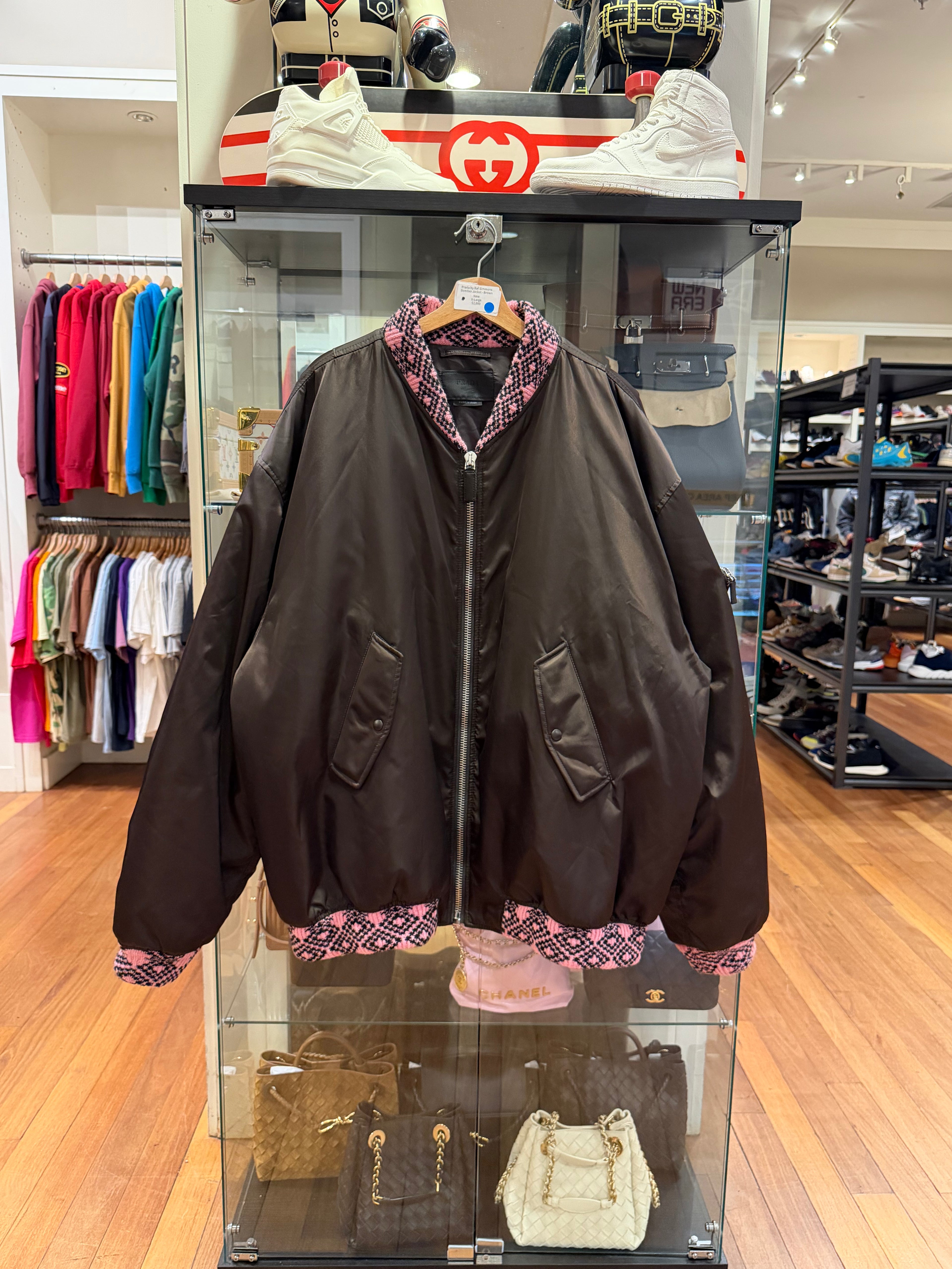 Prada by Raf Simmons Bomber Jacket - Brown