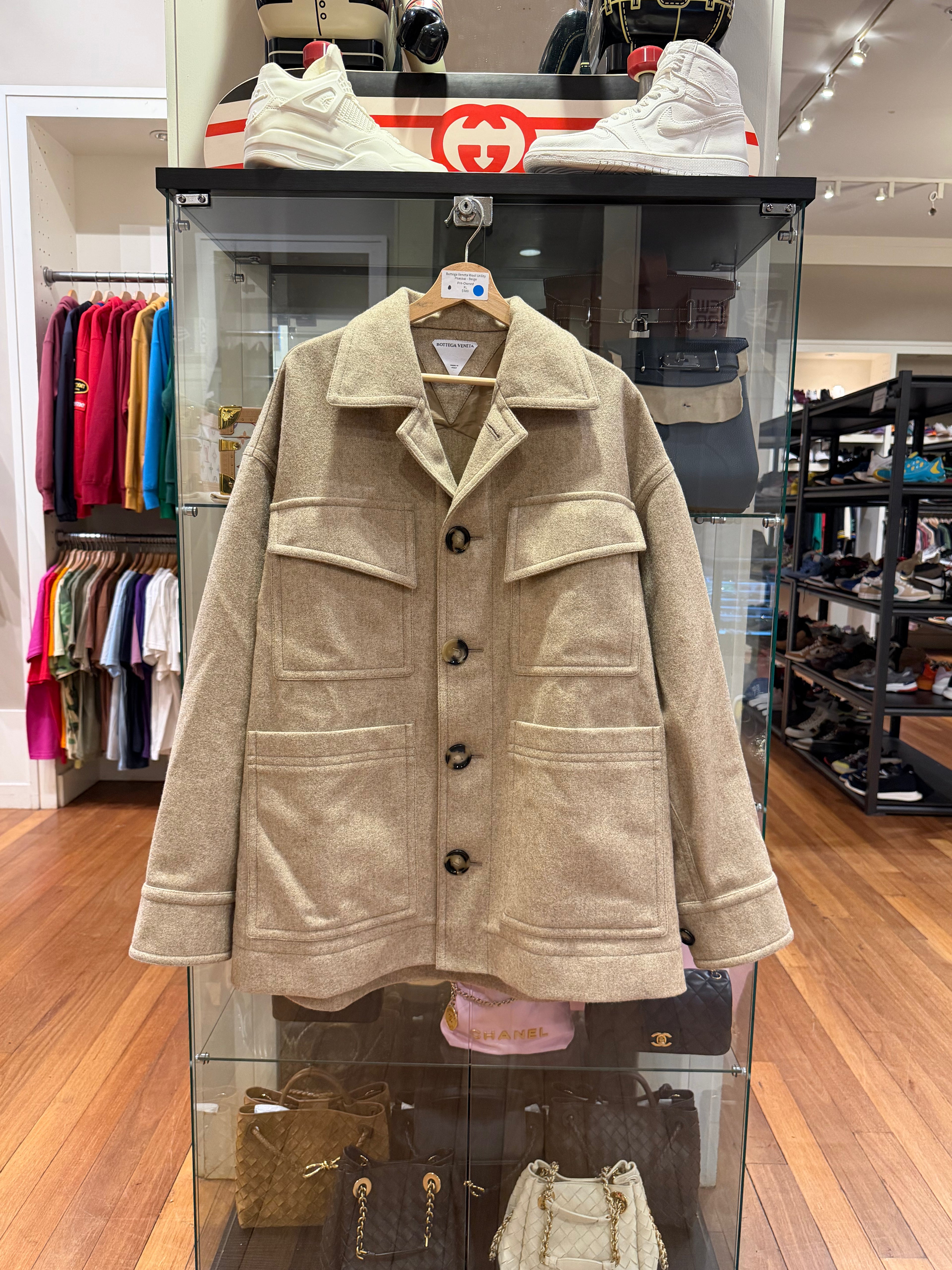 Bottega Veneta Wool Utility
Peacoat - Beige