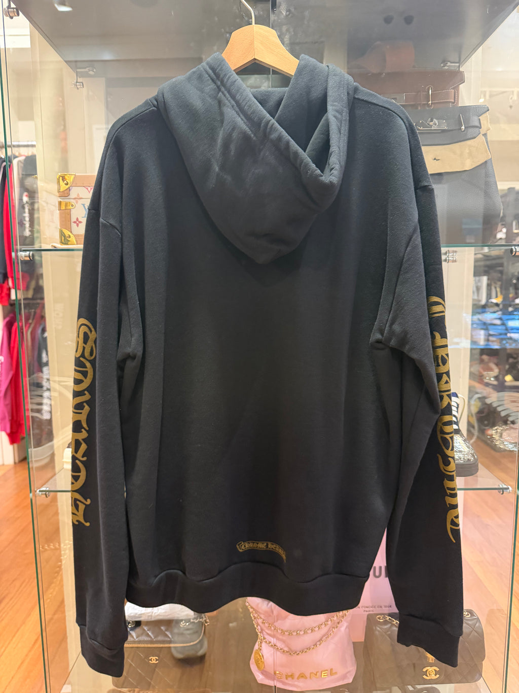 Chrome Hearts Vertical Logo Hoodie - Black/Olive