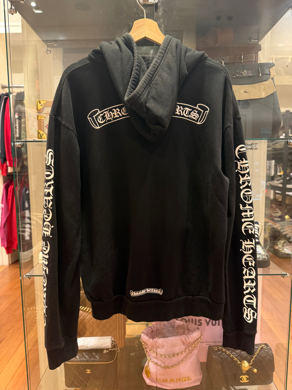 Chrome Hearts Scroll Logo Full Zip Hoodie