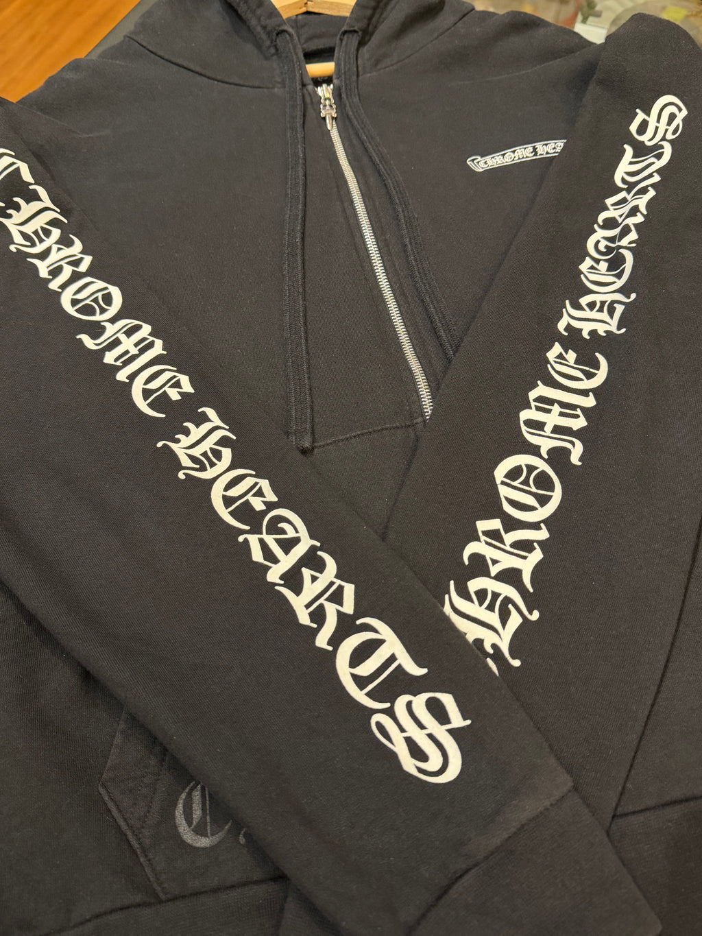 Chrome Hearts Scroll Logo Full Zip Hoodie