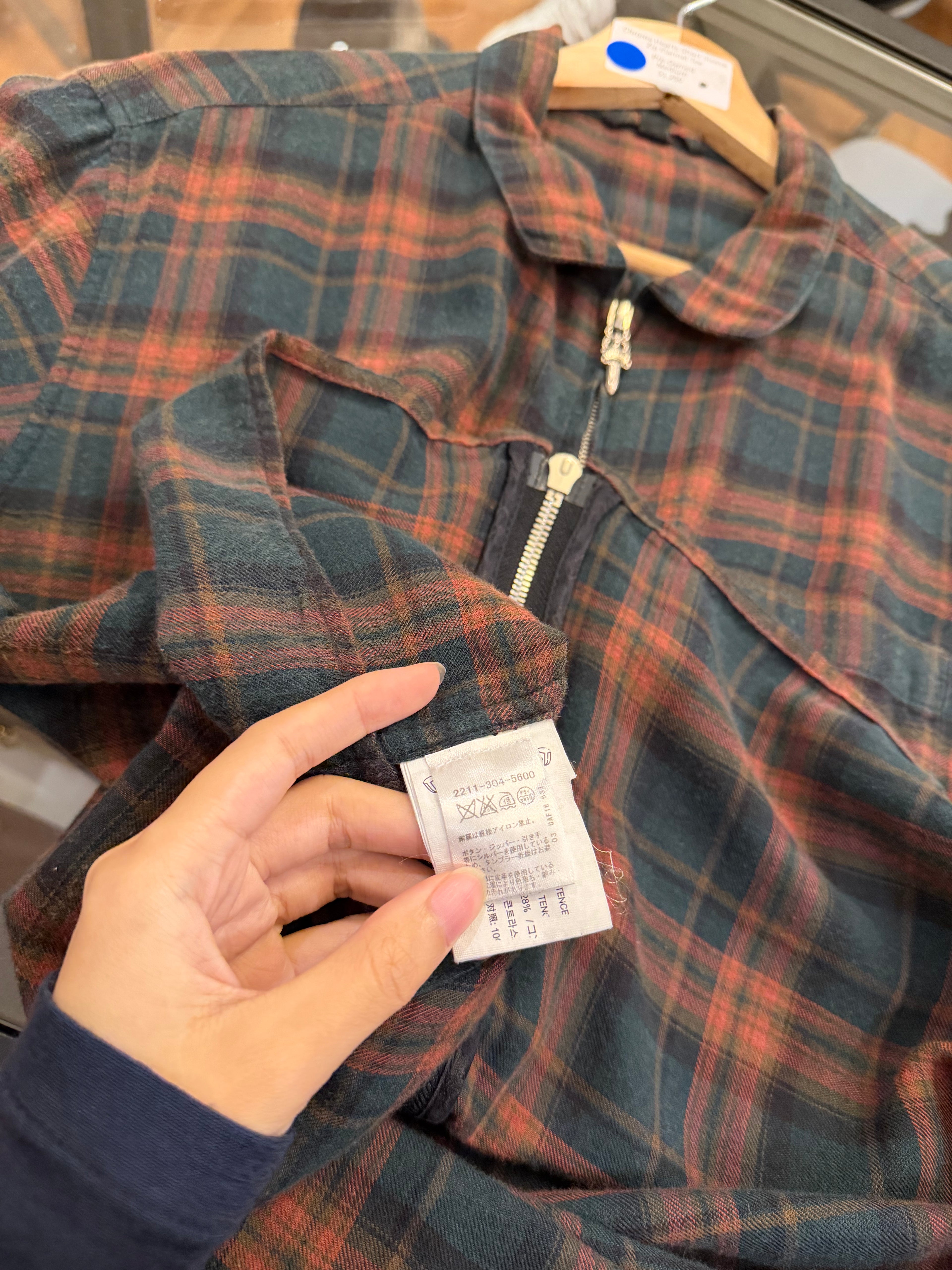 Chrome Hearts Short Sleeve
Zip Flannel Tee