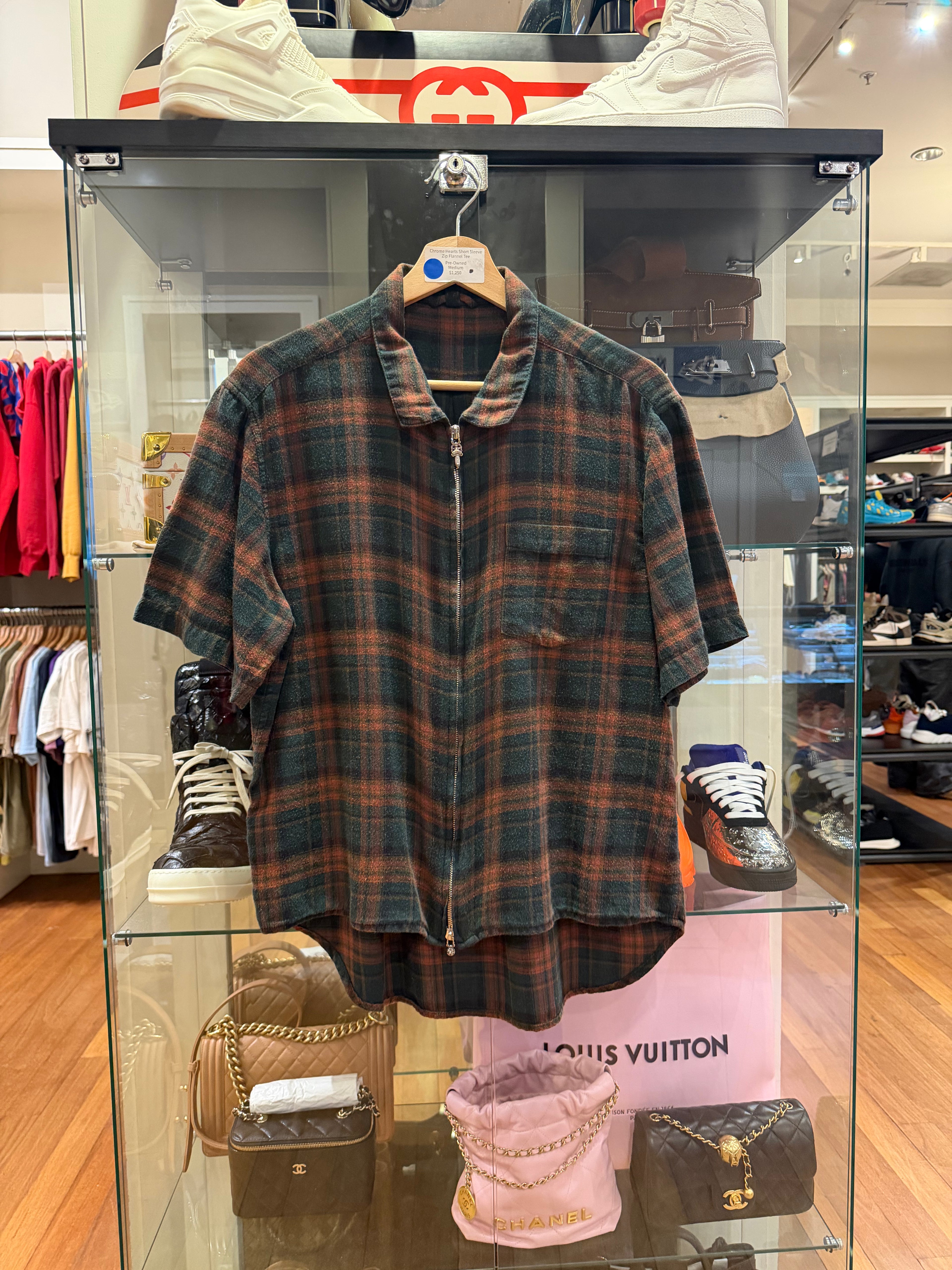 Chrome Hearts Short Sleeve
Zip Flannel Tee