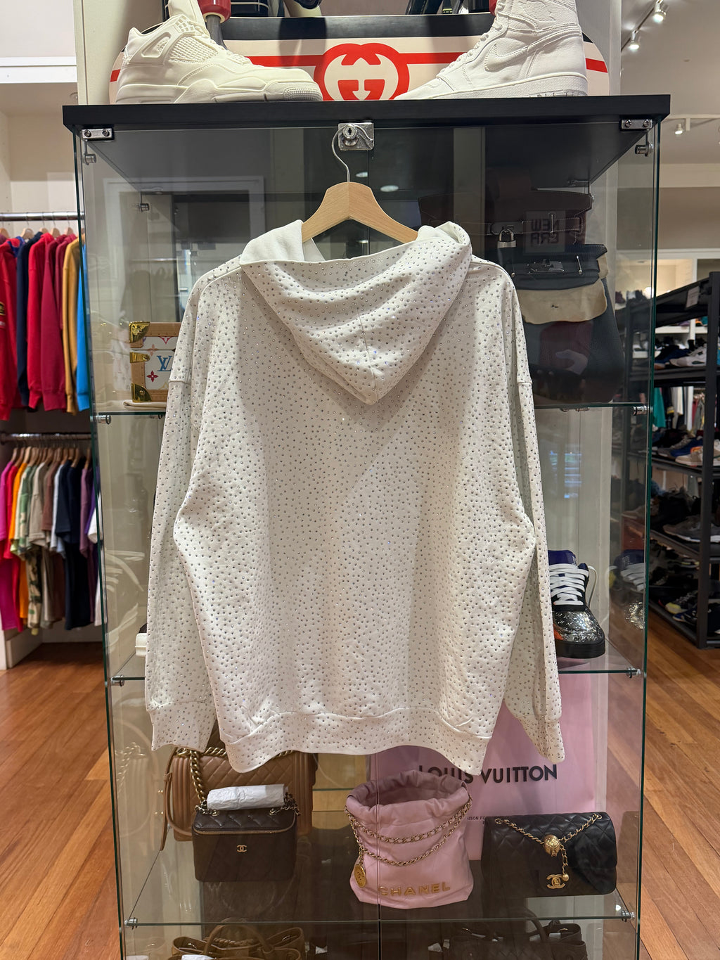 Balenciaga Embellished
Rhinestone Zip Up SS23 -
White